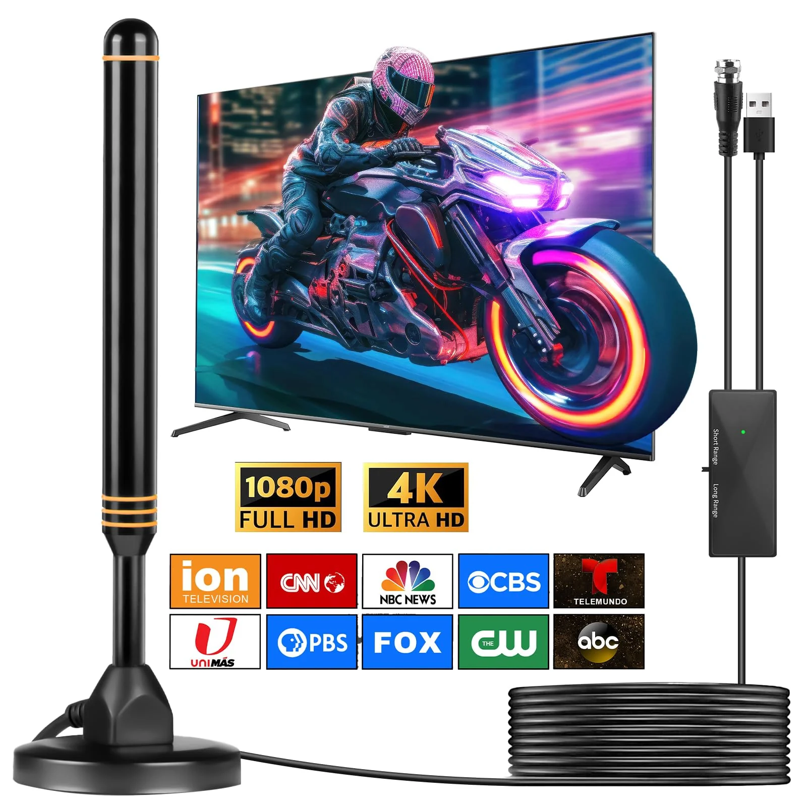TV Antenna-TV Antenna Indoor,TV Antenna for Smart TV Indoor,TV Antenna for Local Channels,Digital Antenna for Smart tv Indoor,Long Range HD TV Antenna,Support All TV