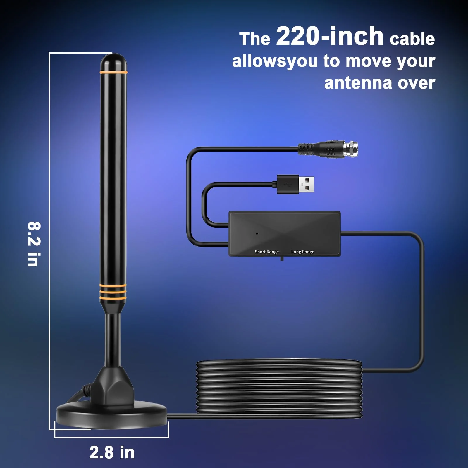 TV Antenna-TV Antenna Indoor,TV Antenna for Smart TV Indoor,TV Antenna for Local Channels,Digital Antenna for Smart tv Indoor,Long Range HD TV Antenna,Support All TV - Image 7
