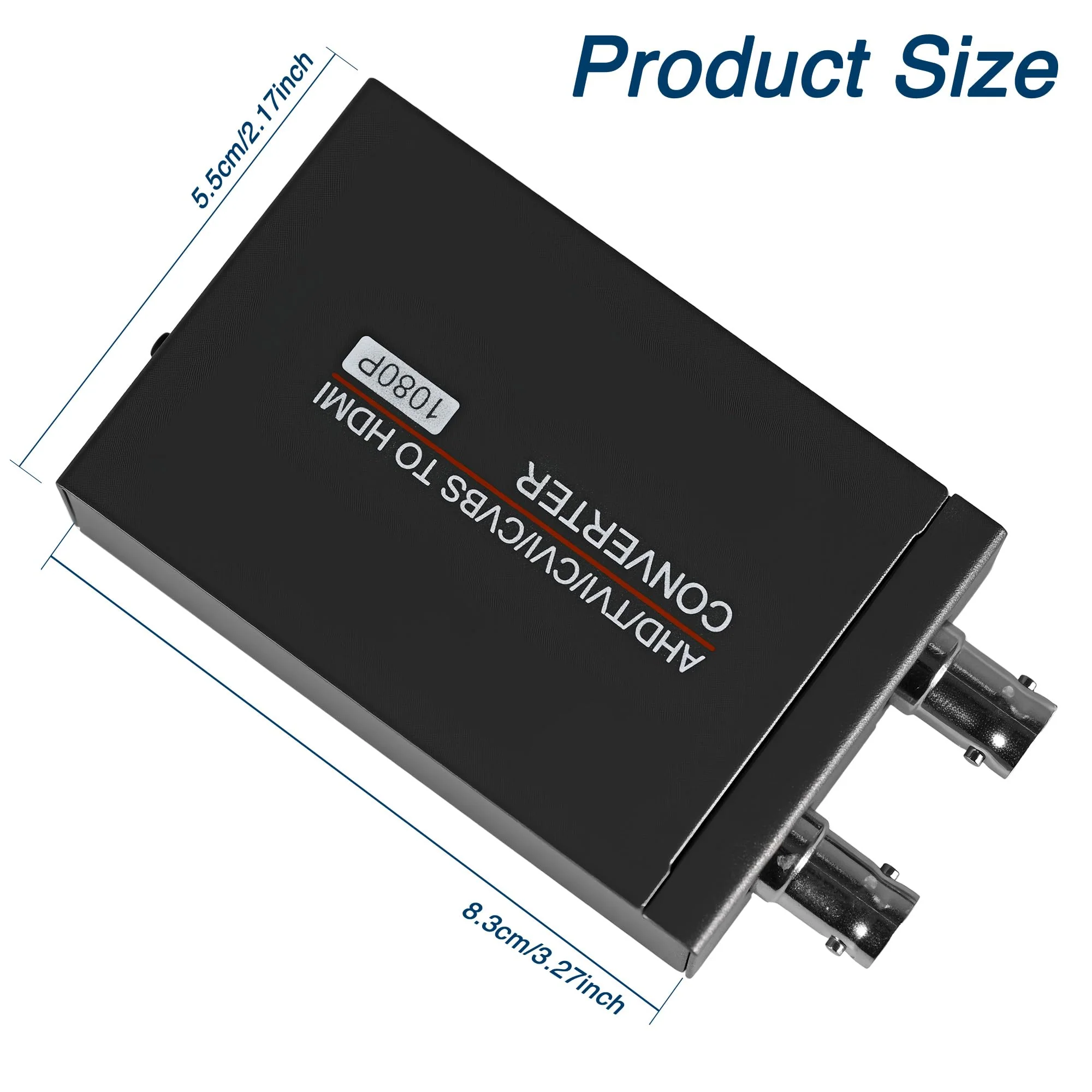 TVI/CVI/AHD to HDMI Converter, Full HD 4K 720P/ 1080P/ 3MP/ 4MP/ 5MP/ 8MP BNC to HDMI Video Signal Adapter, for Monitor/HDTV, High-Def Signal Conversion, Auto-Resolution Detection - Image 4
