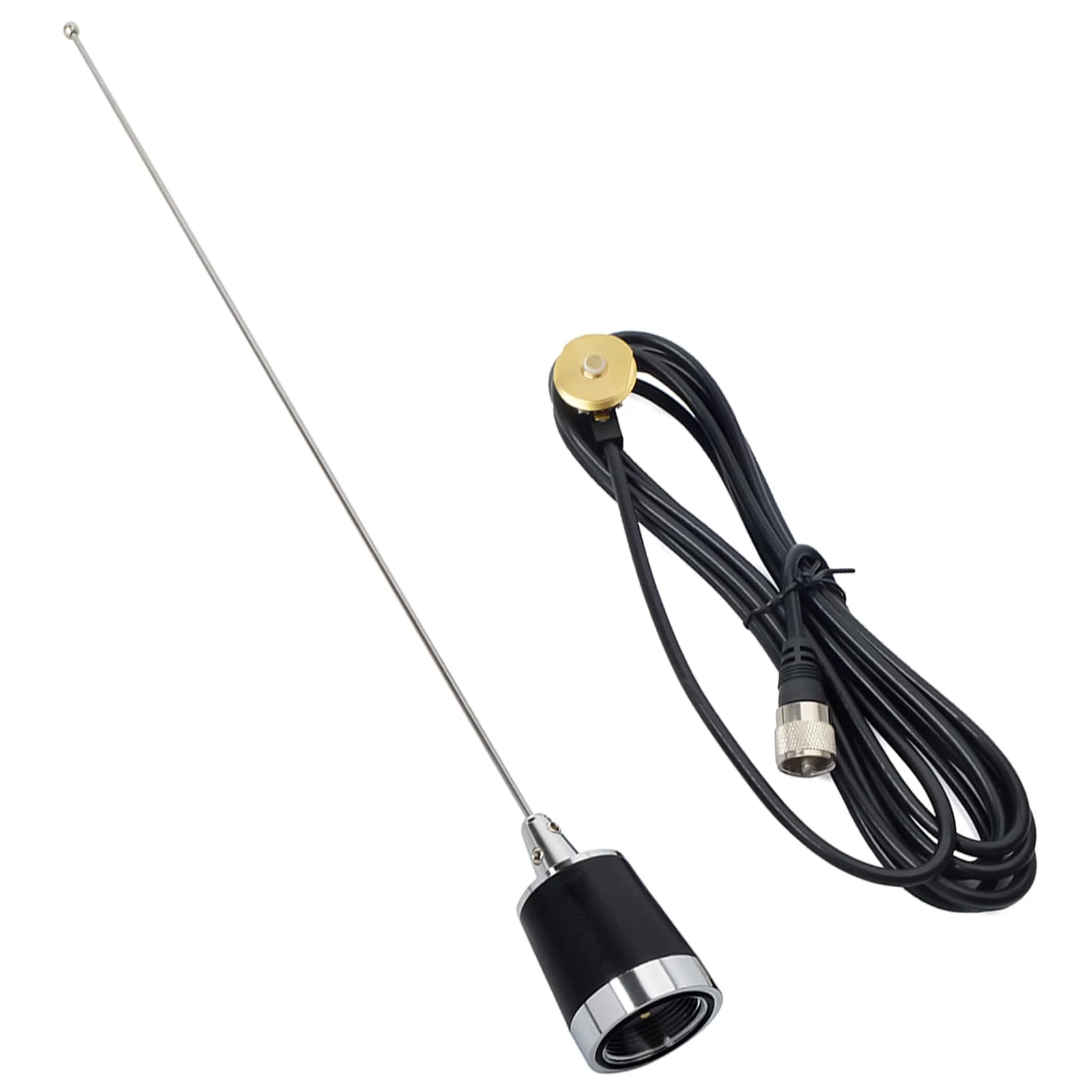 TWAYRDIO Dual Band 144MHz/430MHz NMO Antenna, 3/8" Hole NMO Antenna Mount with 13ft Low Loss RG58 Coaxial Cable PL259 Plug for Motorola Midland Yaesu Icom Mobile Two Way Radio