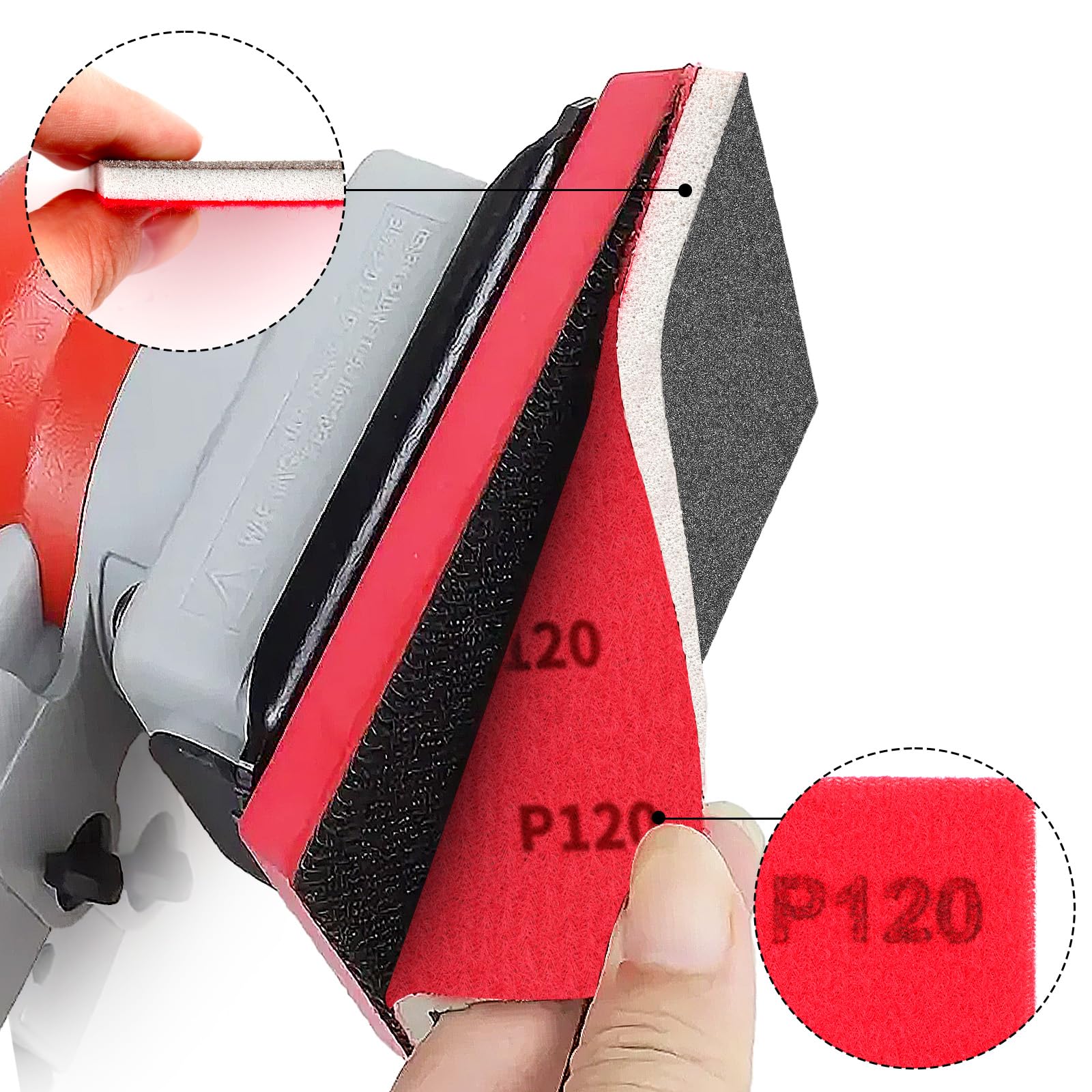 TXXATX 27 Pieces Sanding Sponge 180-3000 Grits Sponge Sanding Pads Wet and Dry Blocks Sandpapers Flexible Pads Washable and Reusable for Drywall Wood Furniture Metal Polishing Painting Auto Repair Mix Grits - Image 5