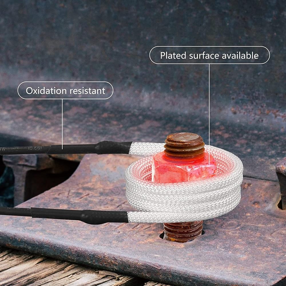 Uadme Induction Heating Coils, 4 Pieces Induction Heating Coil, Flameless Induction Heating Accessories, 3.0 mm Brass Core Electric Heat Induction Coil Set for Removing Nuts and Screws - Image 7