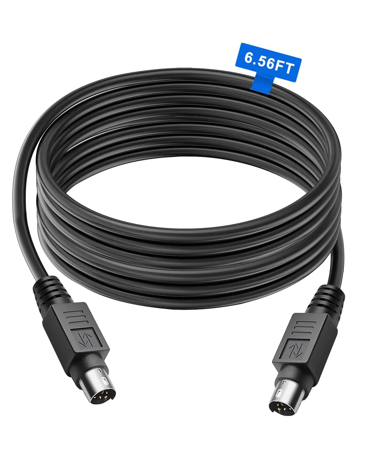 UCEC PS/2 Keyboard and Mouse Male to Male Extension Cable, 6 Pin PS2 Mouse Keyboard Converter for PC Scanner Speaker DVD Player, 6.5 Feet Black PS/2 M/M 6.5FT