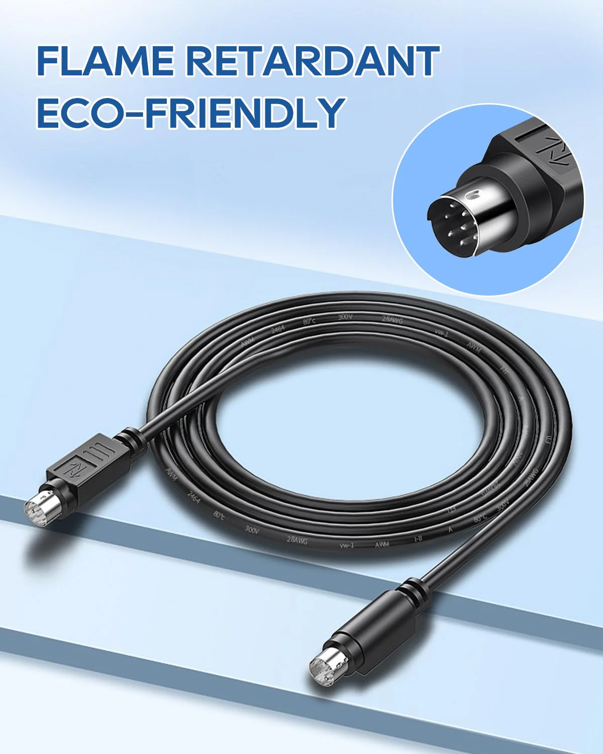 UCEC PS/2 Keyboard and Mouse Male to Male Extension Cable, 6 Pin PS2 Mouse Keyboard Converter for PC Scanner Speaker DVD Player, 6.5 Feet Black PS/2 M/M 6.5FT - Image 5