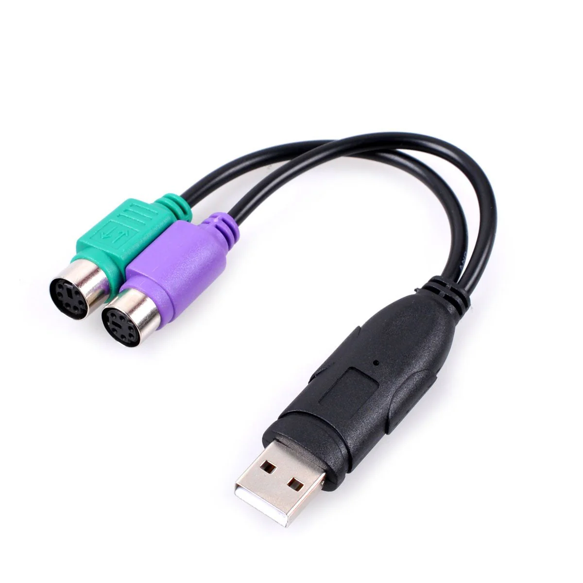 UCEC PS/2 to USB Adapter Converter for PS2 Keyboard Mouse Black PS/2 to USB