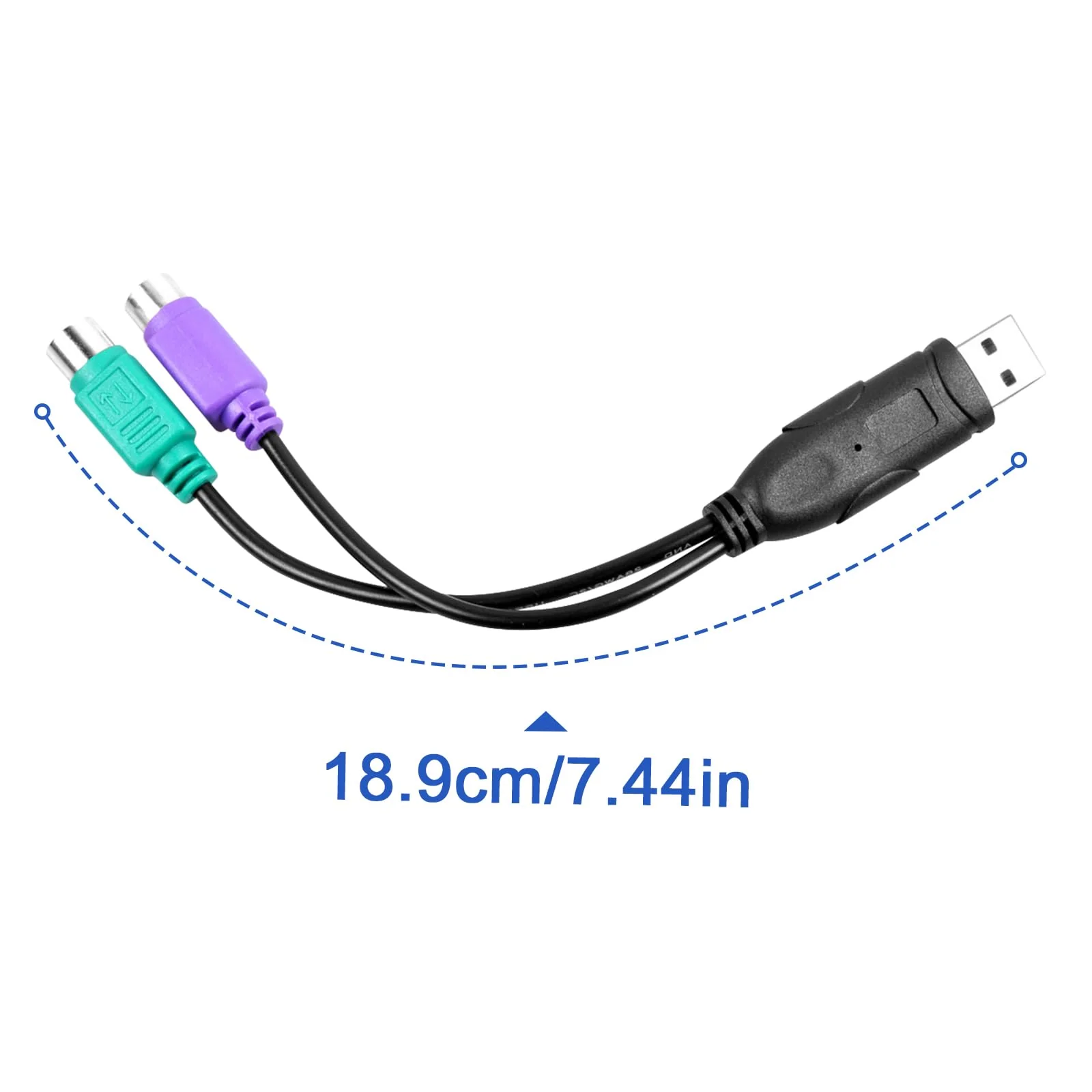 UCEC PS/2 to USB Adapter Converter for PS2 Keyboard Mouse Black PS/2 to USB - Image 9