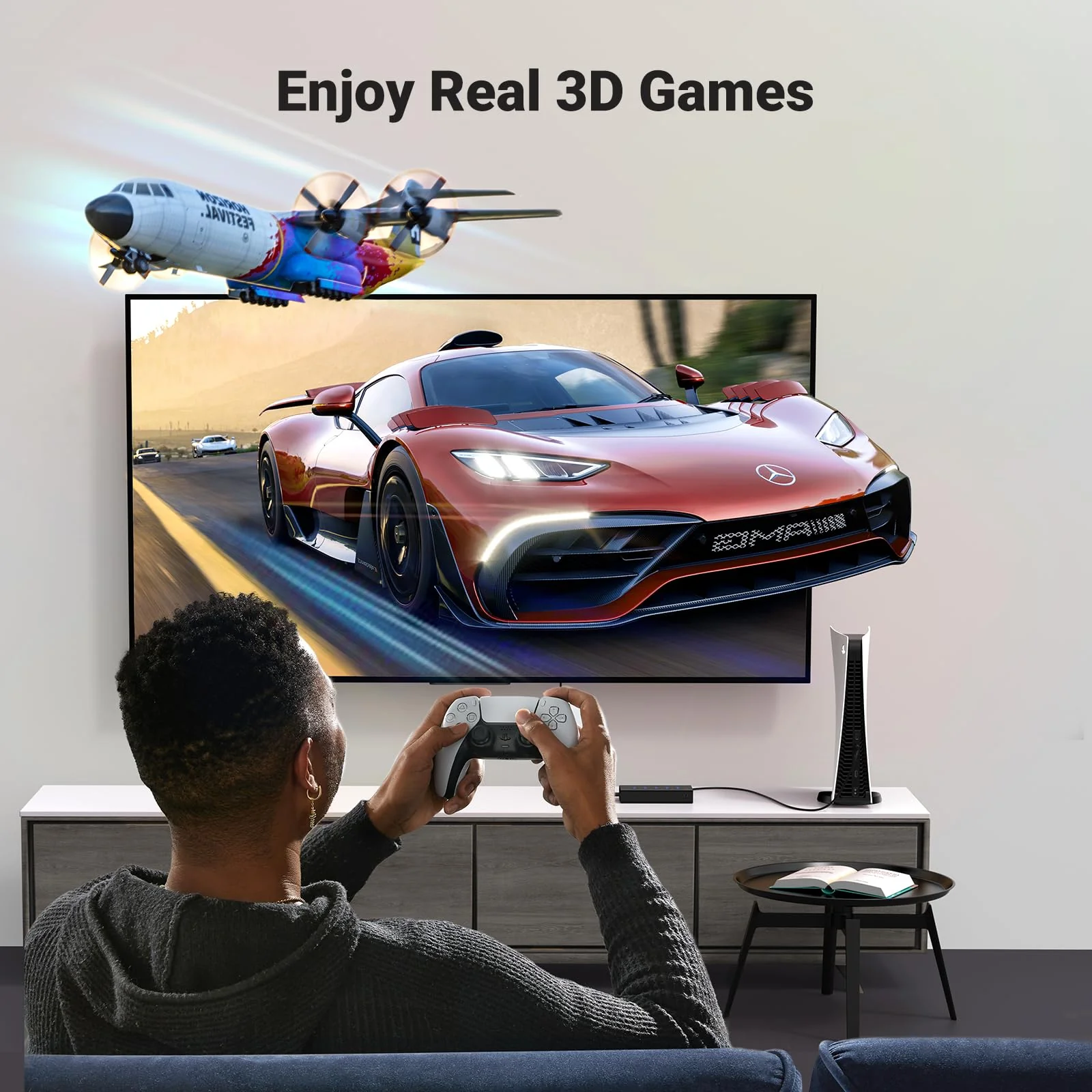 UGREEN HDMI Switch 5 in 1 Out 4K@60Hz, HDMI Splitter with Remote 5 Port Switcher Selector Box Support 3D CEC HDR HDCP2.2 Compatible with PS5/4/3 Xbox Nintendo Switch Roku TV Fire Stick Black - Image 4