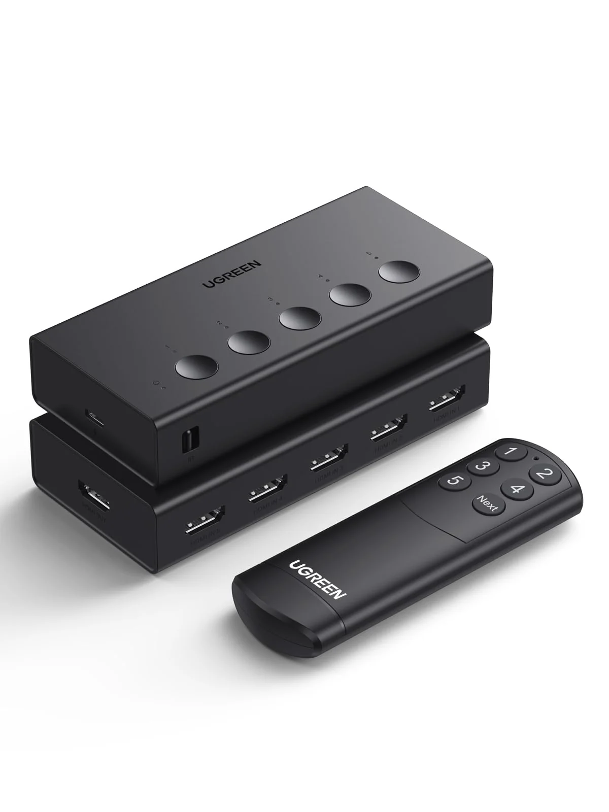 UGREEN HDMI Switch 5 in 1 Out 4K@60Hz, HDMI Splitter with Remote 5 Port Switcher Selector Box Support 3D CEC HDR HDCP2.2 Compatible with PS5/4/3 Xbox Nintendo Switch Roku TV Fire Stick Black - Image 9