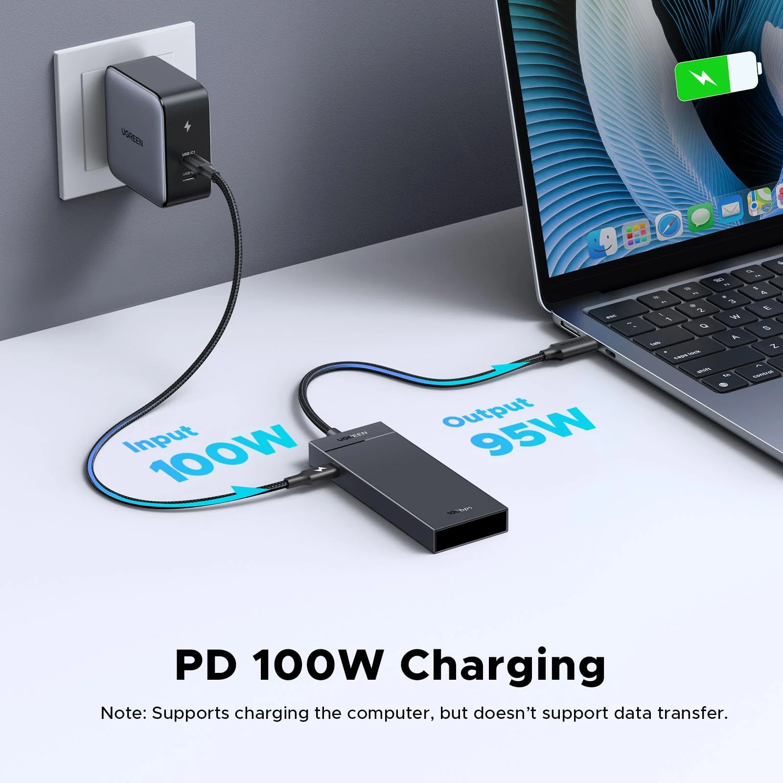 UGREEN Powered USB C Hub, PD 100W 10Gbps 5 in 1 USB C 3.2 Adapter with 4 USB-C 3.2 & 100W PD Ports, USB C Splitter for MacBook Pro/Air, iPad Pro, iPhone 15/15 Pro Max, Surface, PC, Laptops and More - Image 4