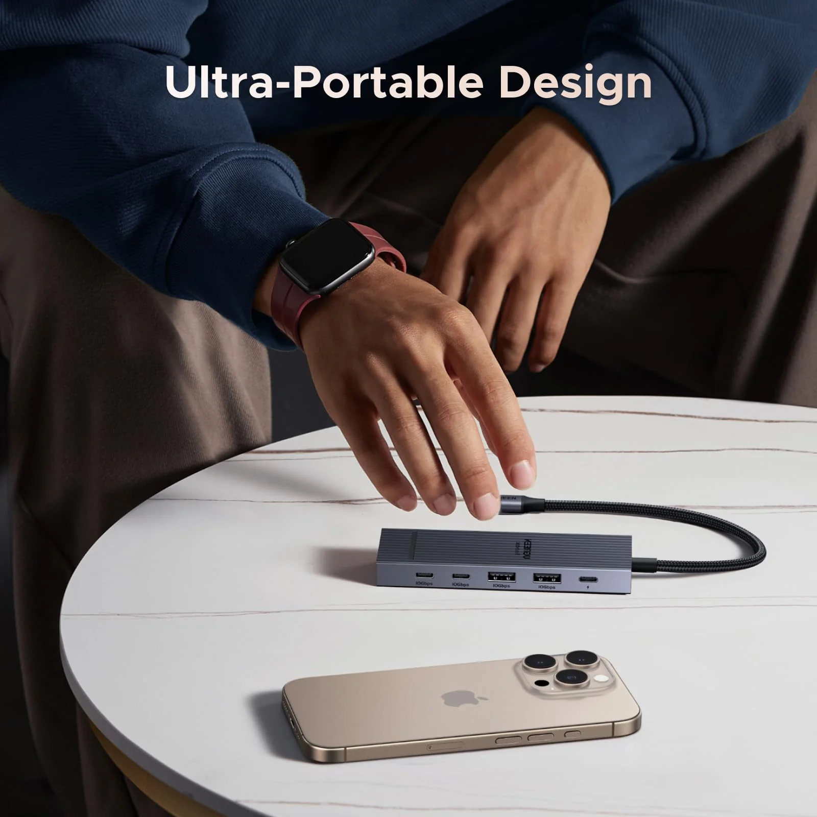 UGREEN Revodok Pro USB-C Hub 6 in 1 10Gbps USB C 3.2 & USB-A 3.2 4K 60Hz HDMI, 100W Power Delivery for MacBook Pro/Air, iPad Pro, Thinkpad Rog Ally and More. - Image 6