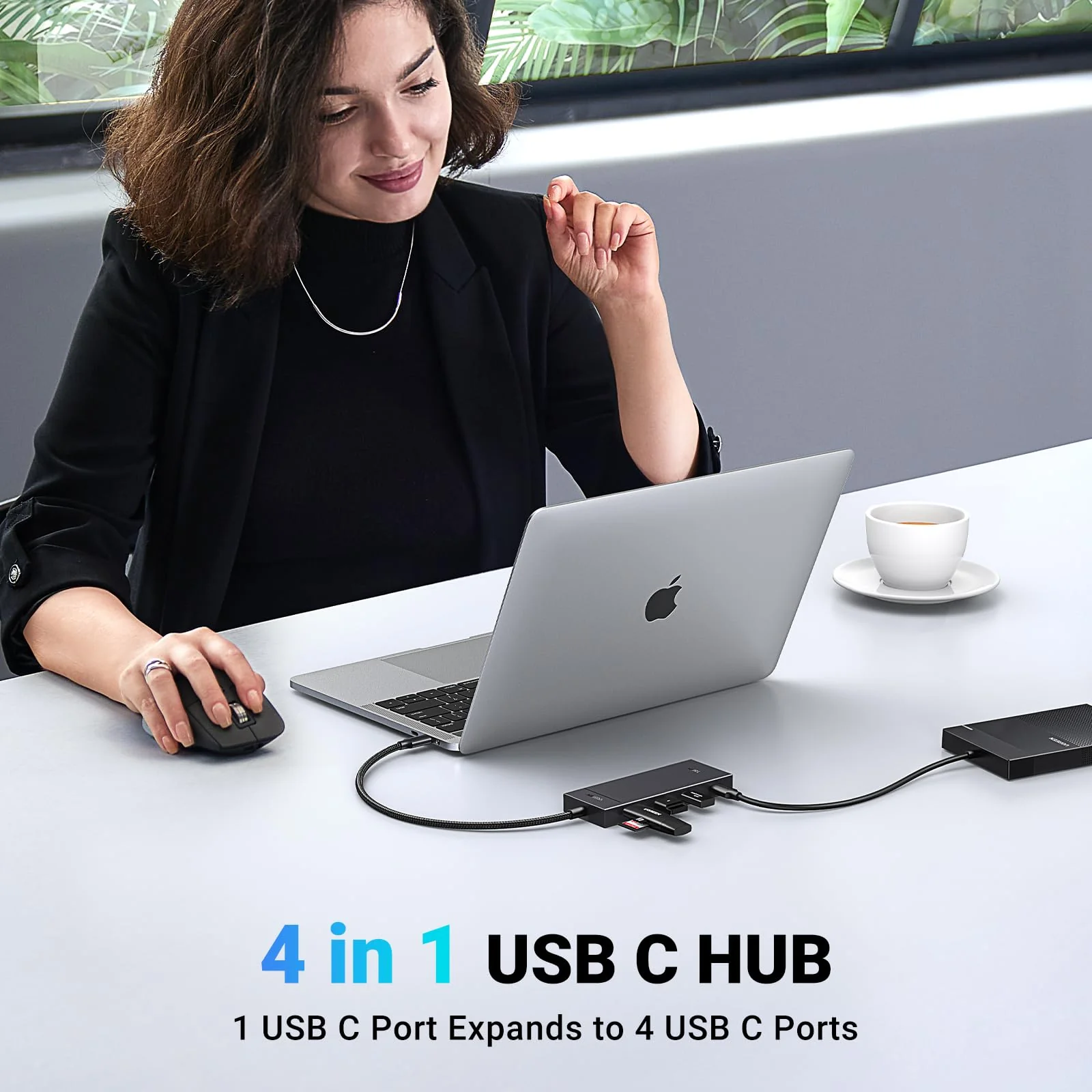 UGREEN USB C Hub, 10Gbps 4 in 1 USB 3.2 Adapter with 4 USB-C 3.2, 4 Ports USB C Splitter Extender for MacBook Pro/Air, iPad Pro, iPhone 15/15 Pro Max, Surface, PC, Laptops and More - Image 3