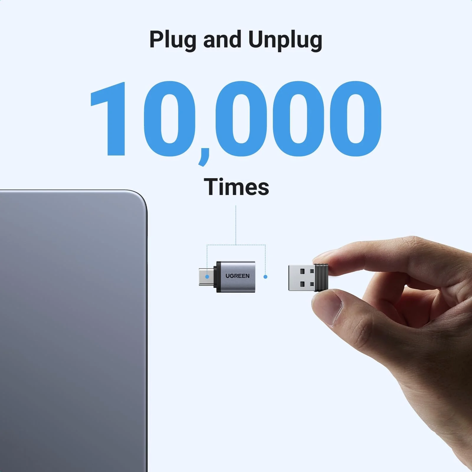 UGREEN USB to USB C Adapter 10Gbps,2 Pack USB C to USB Adapter USB C 3.2 Gen 2 Male to USB A Female Adapter Compatible with iPhone 16 15 Pro/Samsung/MacBook Pro/Air/iPad Pro,Thunderbolt 4/3,Gray Space Gray - Image 8