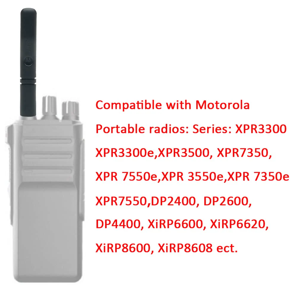 UHF 403-527MHz Stubby Antenna Compatible with Motorola XPR3300 XPR7550e XPR3500e XPR7580e XPR7350 XPR7550 Two Way Radio Walkie Talkie 4PACK - Image 6