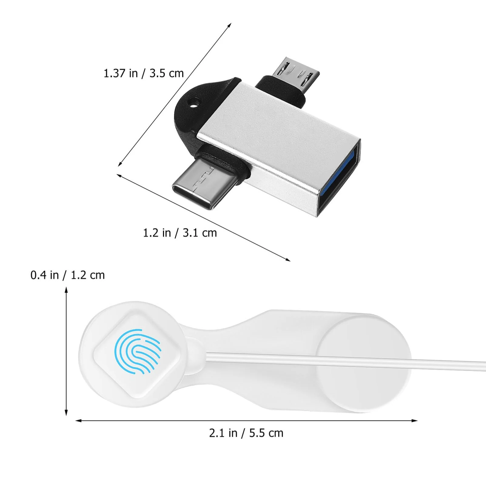 UKCOCO Automatic Phone Screen Clicker, Simulated Finger Clicker Clip-on with 2 in 1 OTG Connector Screen Auto Clicker for Gaming, Shopping, Live Broadcasts New white - Image 6