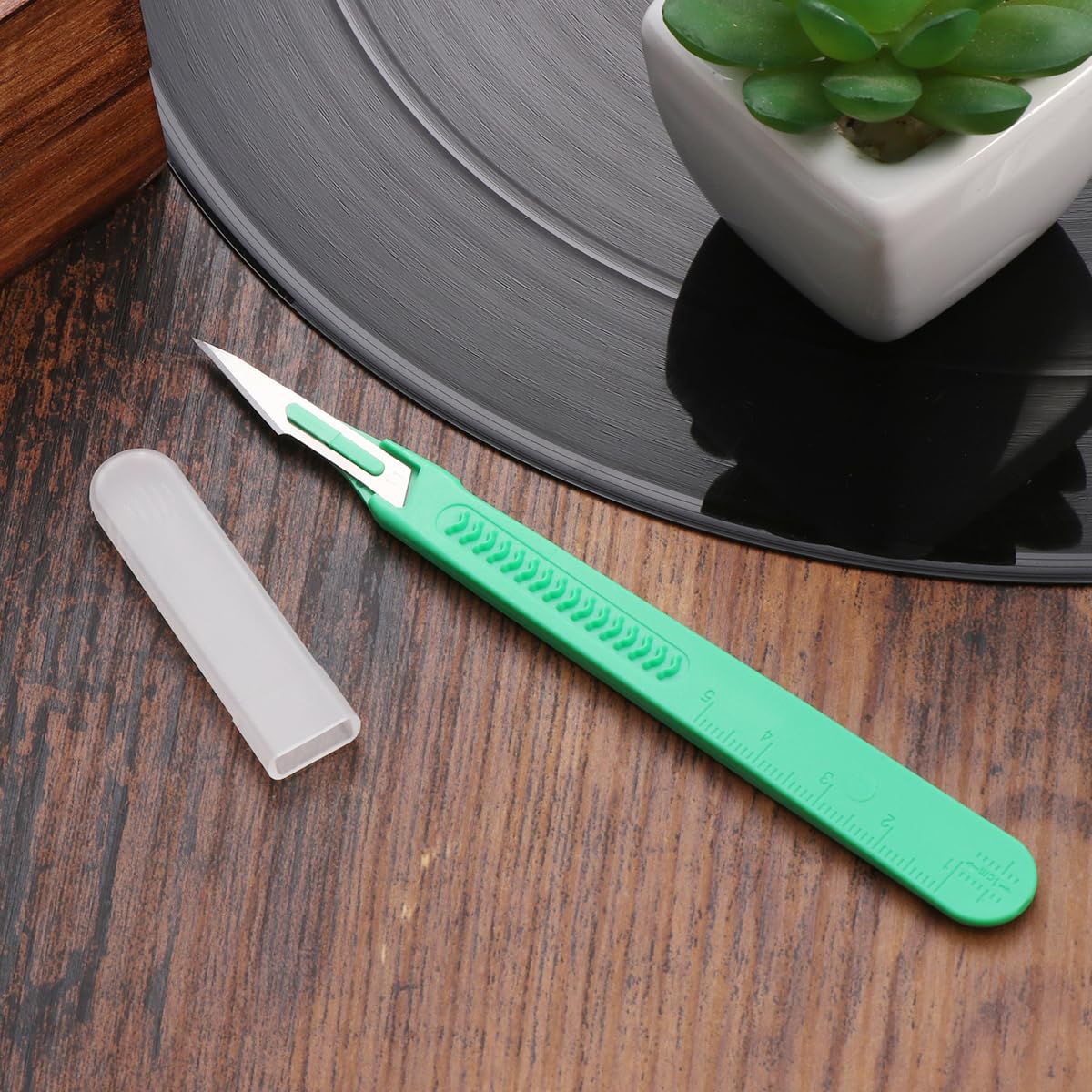 UKCOCO Disposable Plastic Surgical Scalpel Knives Multifunctional Carving Knife Tools Scrapbooking Craft Disposable Scalpels with Individually Packed Pack of 10 - Image 9
