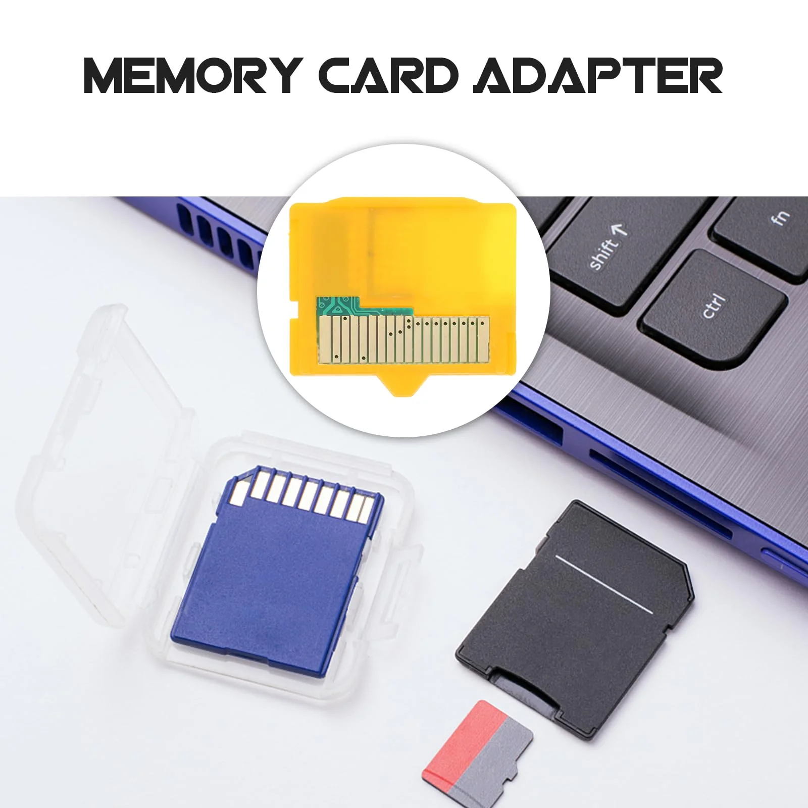UKCOCO Micro SD Attachment -1 Camera TF to XD Card Insert Adapter Sd Memory Adapter 25 x 25 x 5 mm for Micro SD Micro Yellow - Image 3