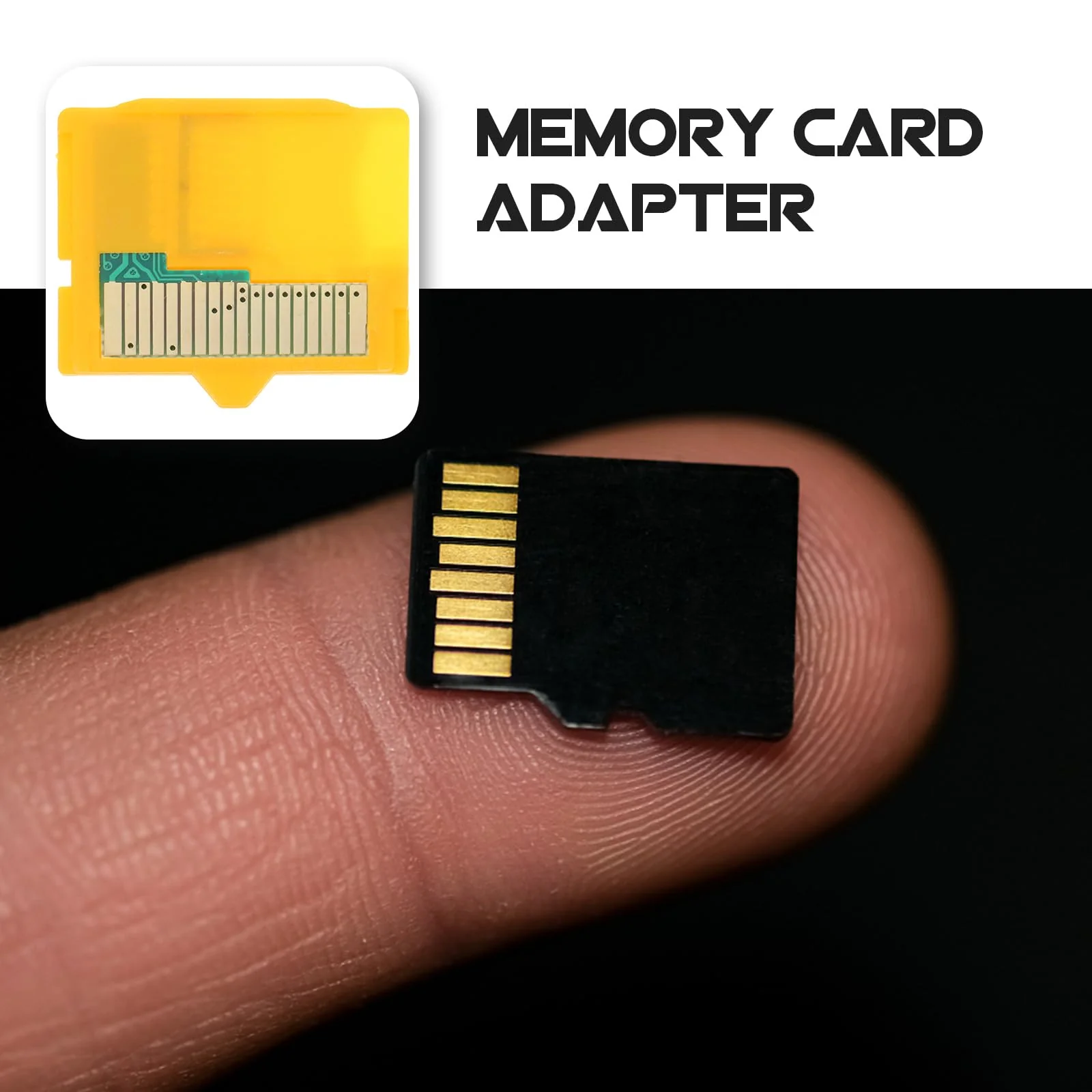 UKCOCO Micro SD Attachment -1 Camera TF to XD Card Insert Adapter Sd Memory Adapter 25 x 25 x 5 mm for Micro SD Micro Yellow - Image 4