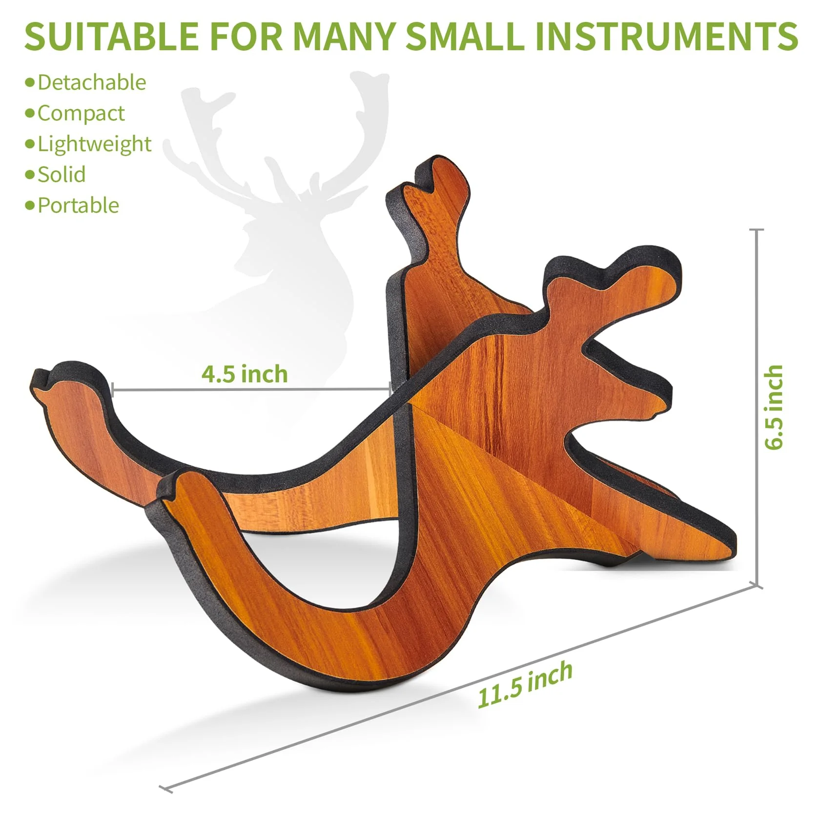 Ukulele Stand Instrument Stand - Ukelele Holder Accessory for Alto Soprano Concert Tenor, Mandolin,Violin and Banjo - Image 5