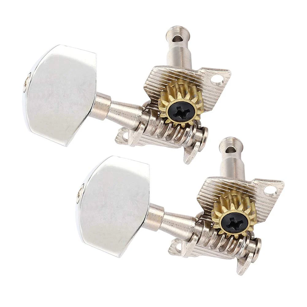 Ukulele Tuning Pegs,2L2R Silver Classical Tuning Pegs Machine Heads Ukulele DIY Parts Playing Accessories - Image 6