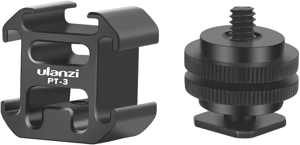 Ulanzi PT-3 Aluminium Camera Hot Shoe Mount Adapter Video Accessory Triple Cold Shoe Bracket Lights, LED Monitors, Microphones, Audio Recorder & Studio Flash Video Camera - Image 5