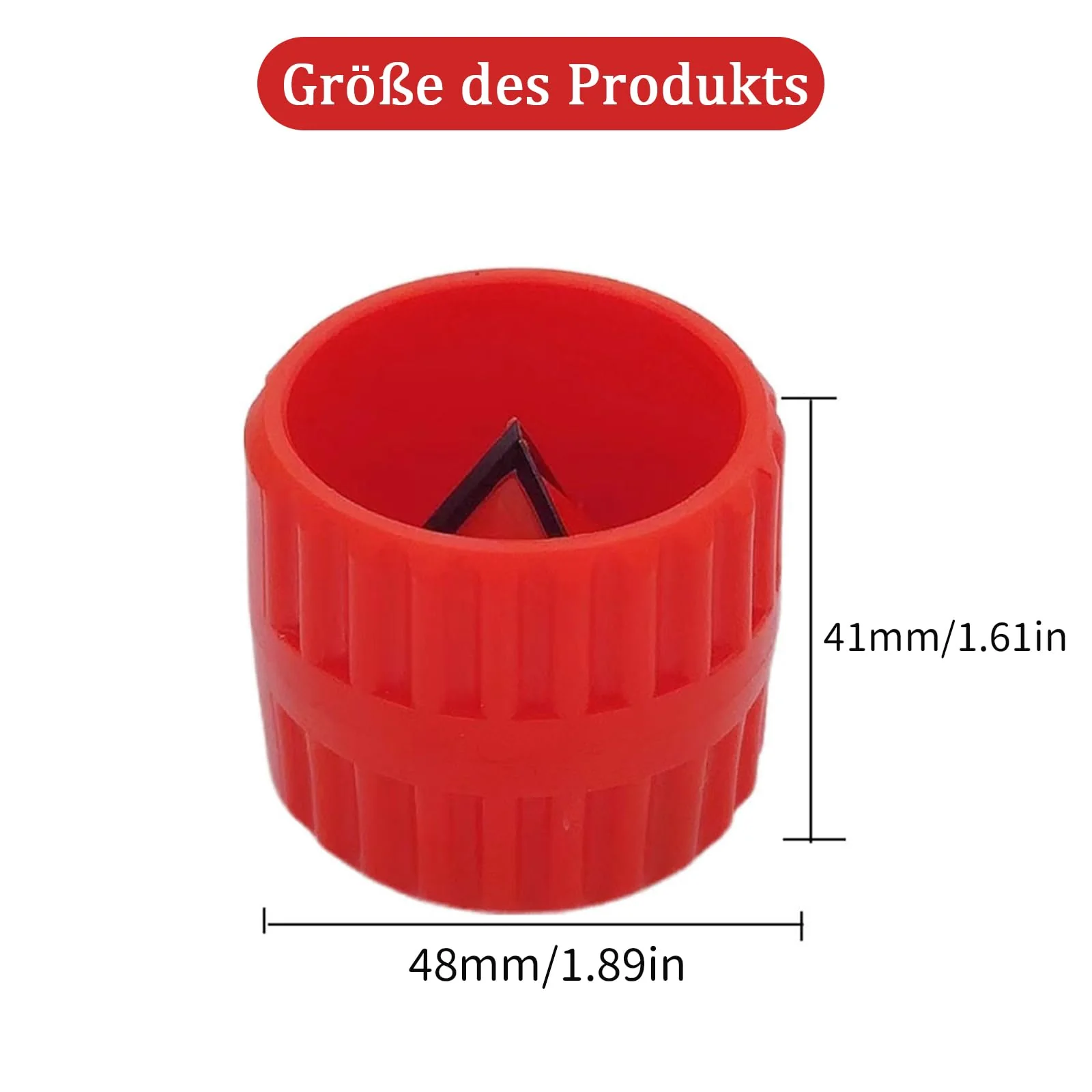 Universal 2-in-1 Copper Pipe Deburring Tool Deburring Tool Plastic Copper Pipe for Cleaning Work Indoor and Outdoor Pipe, 5-38 mm, Red (Pack of 1) - Image 2