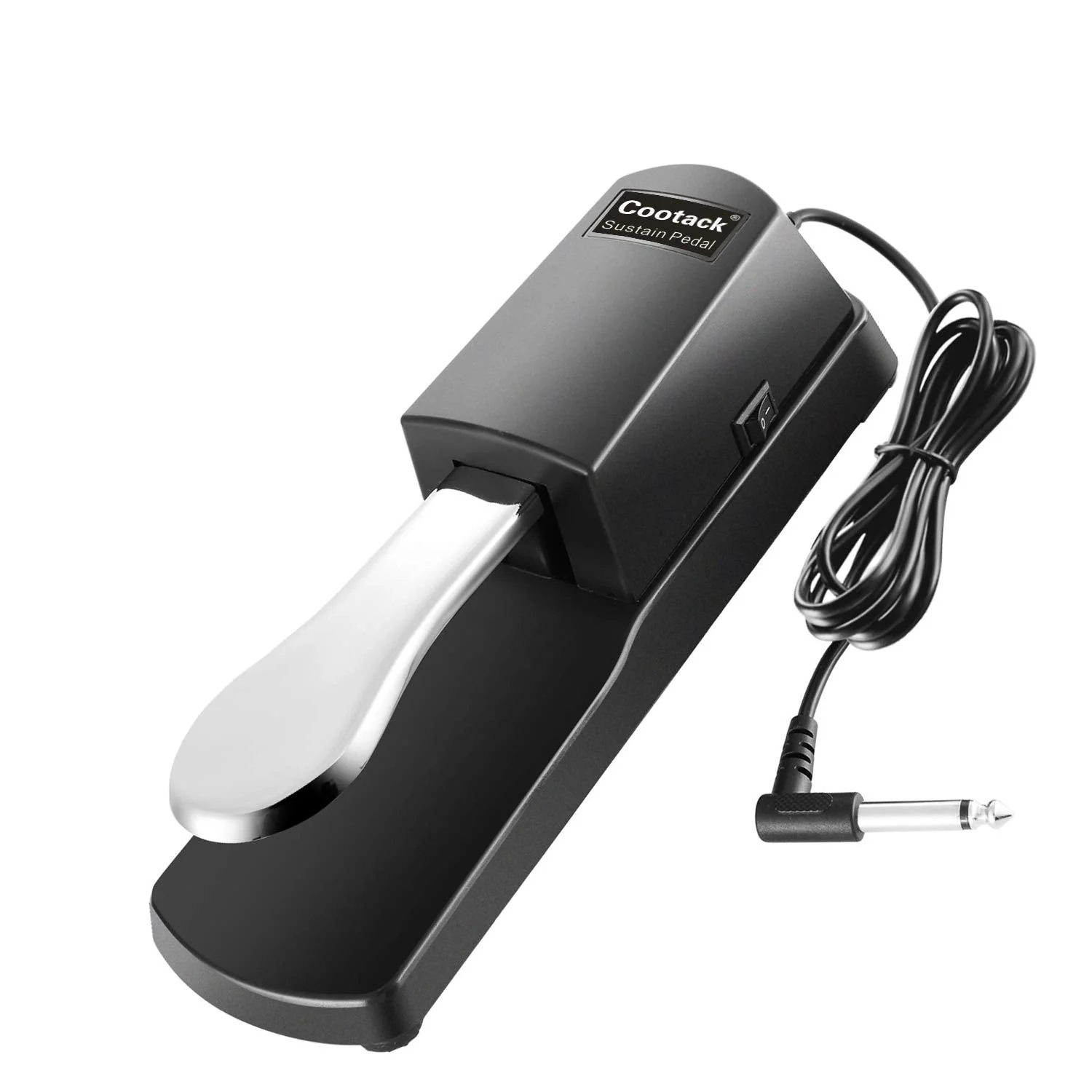 Universal Sustain Pedal Suitable for Yamaha Casio Roland Electronic Keyboards, Digital Piano & More Silver