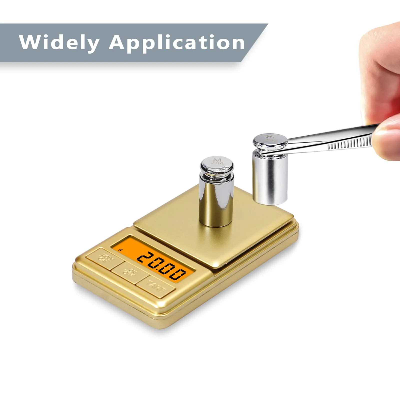 UNIWEIGH Calibration Weight Set, 7pcs 1-60g Calibration Gram Scale Weights Kit, Small Test Weight for Digital Scale Balance, Includes: 1g*1, 2g*2, 5g*1,10g*1, 20g*2,1 Piece Tweezers large - Image 5