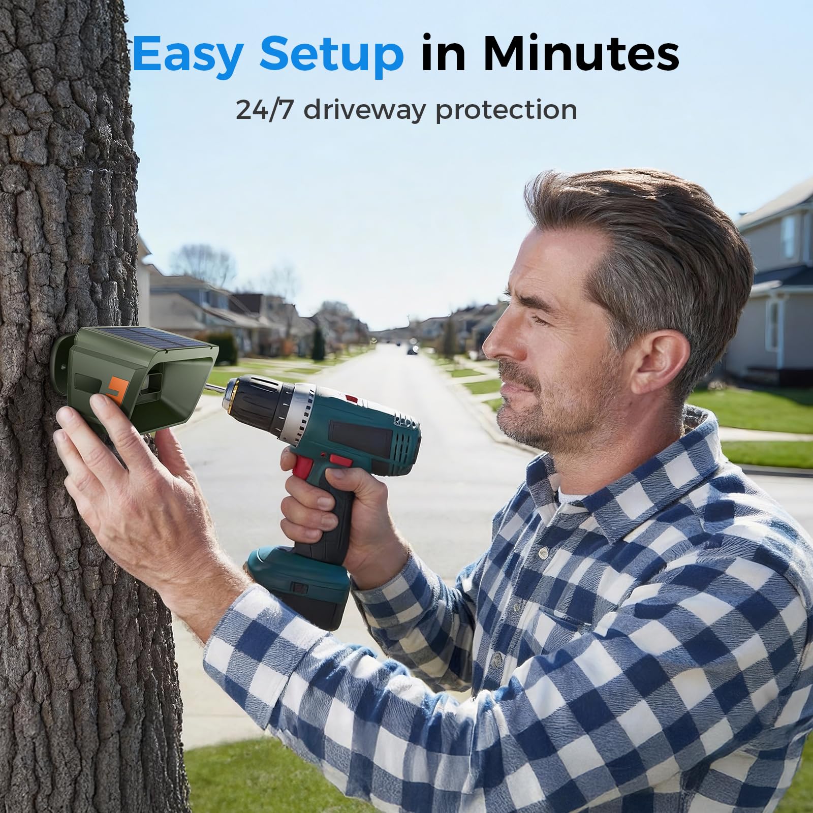 Upgraded Driveway Alarm, Radar + IR Dual Detection, 1/2 Mile Long Range Wireless Driveway Alarm, 3 Sensitivity Levels, Solar Power, Waterproof Motion Sensor for Protect Outdoor Property House 2 Sensors & 1 Receiver - Image 7