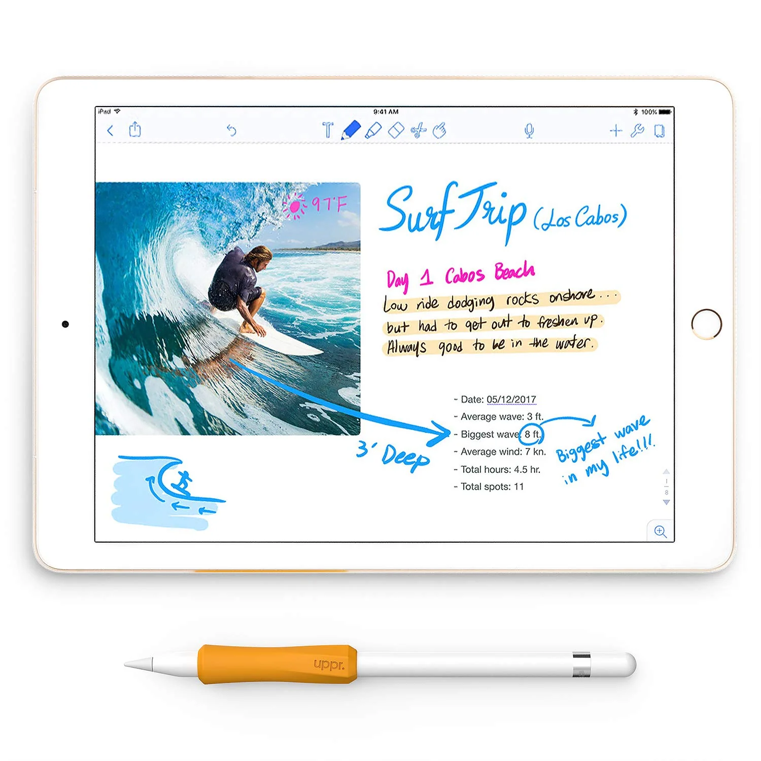 UPPERCASE Designs NimbleGrip Premium Silicone Ergonomic Comfort Grip Holder, Dual Sided Design, Compatible with Apple Pencil Pro, USB-C, 2nd Generation, 1st Generation (1 Pack, Pink) 1 Pack - Image 6