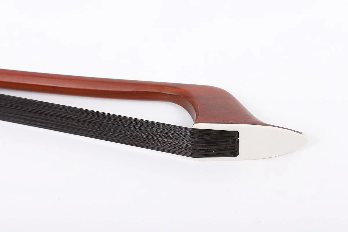 Upright Double Bass German Bow 3/4 size Powerful Sound Black Natural Mongolia Horse Hair Brazilwood stick Well balance Ebony frog Nice shell inlay(black hair) black hair - Image 5