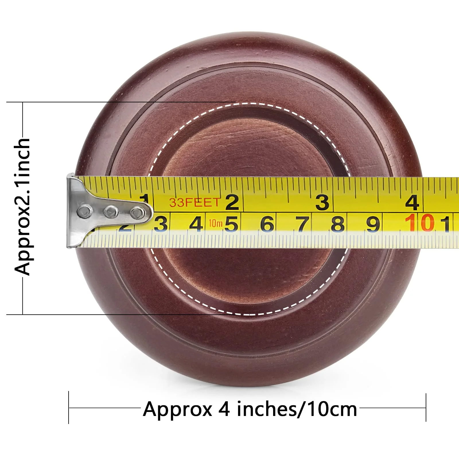 Upright Piano Caster Cups,Eison Solid Sapeliwood Piano Caster Piano Leg Floor Protectors with Non-Slip & Anti-Noise Foam for Hardwood Floor (Dark Brown) Dark Brown - Image 3