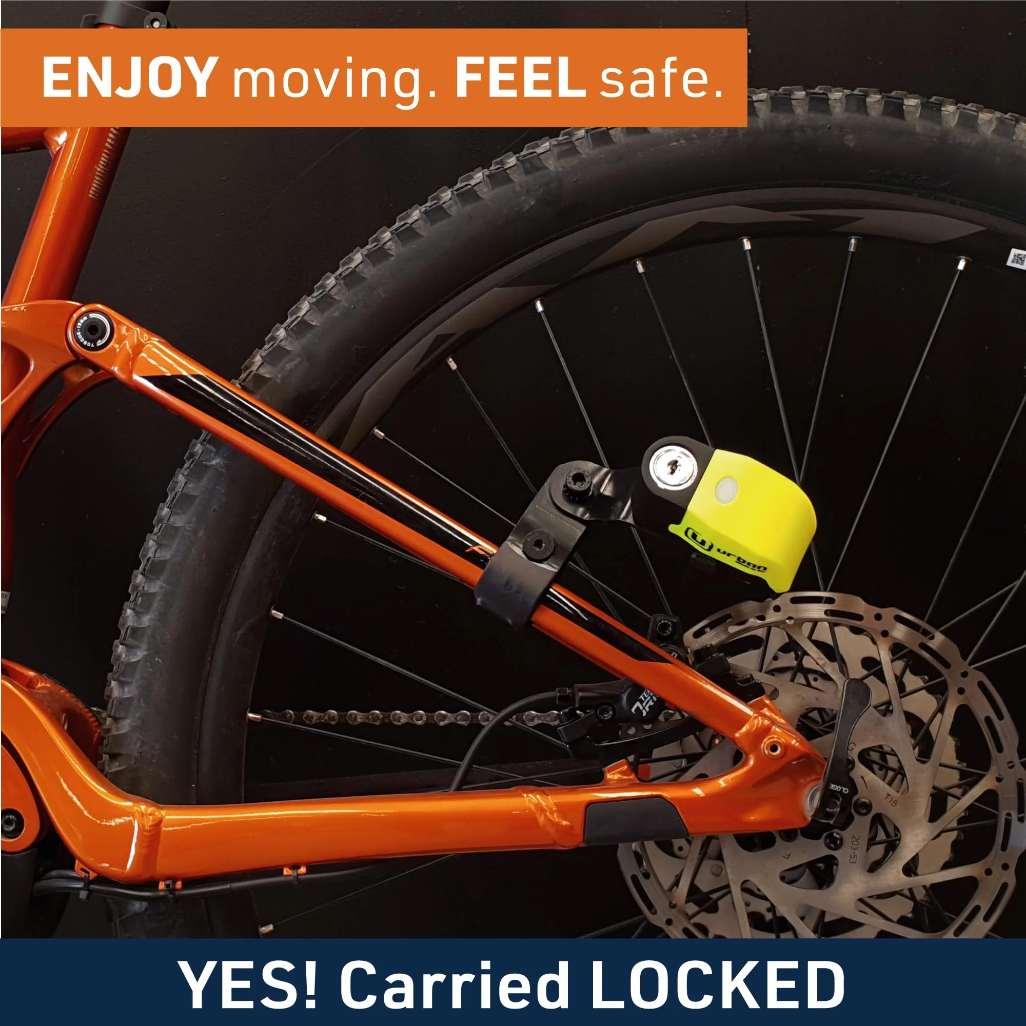 URBAN UR6 Hi-Tech Motorcycle Disc Lock with Smart Alarm | Best Value | 120dB, LED, Warning, A+ Sensitivity, Truly Waterproof, Long-Life CR2 Battery, Carried Locked, Bike Anti Theft Wheel Brake Locks Other - Image 10