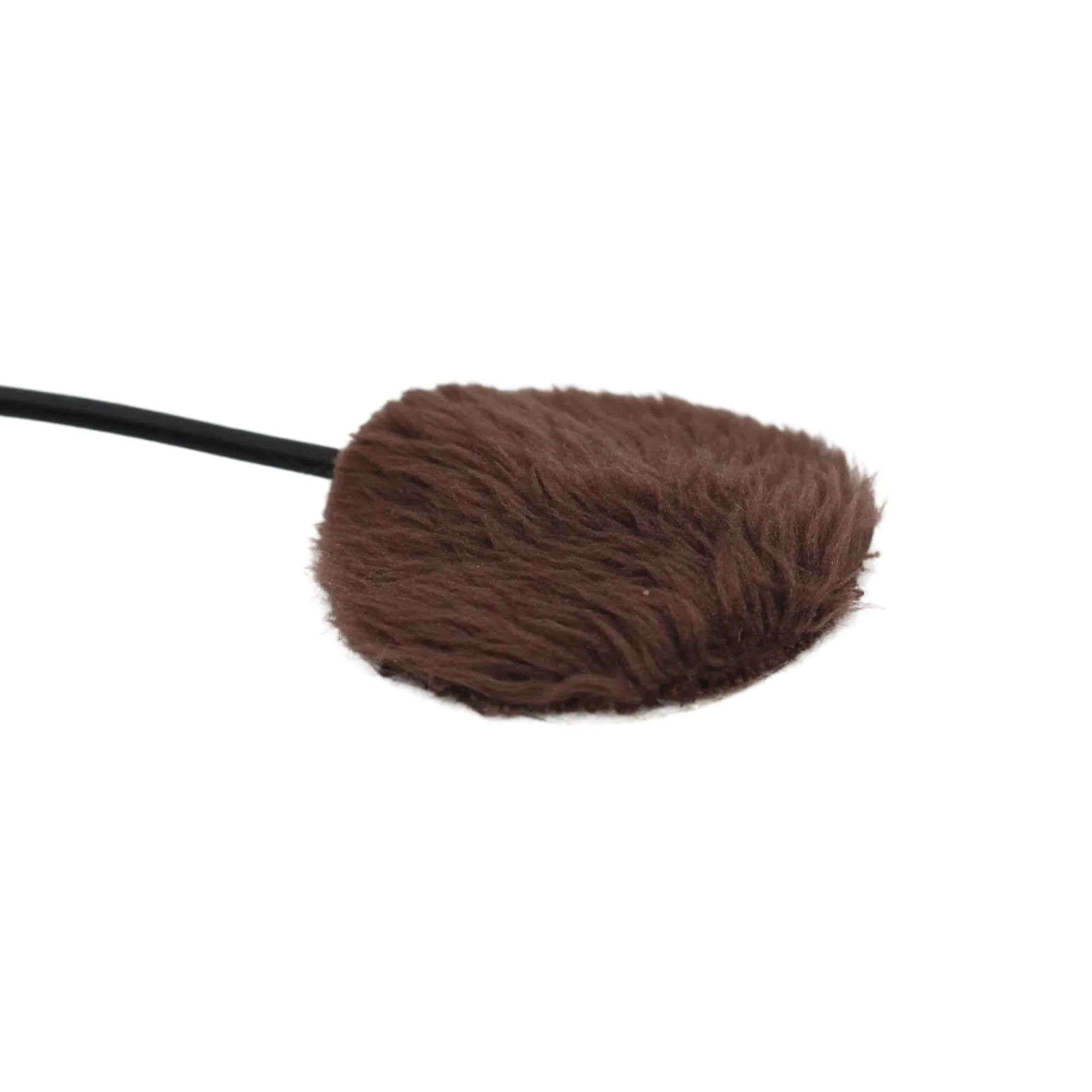 URSA Plush Circles - 5mm length short fur LAV covers. Reusable & Super Soft. 25mm Diameter (100x Circles, Brown) 100x Circles - Image 5
