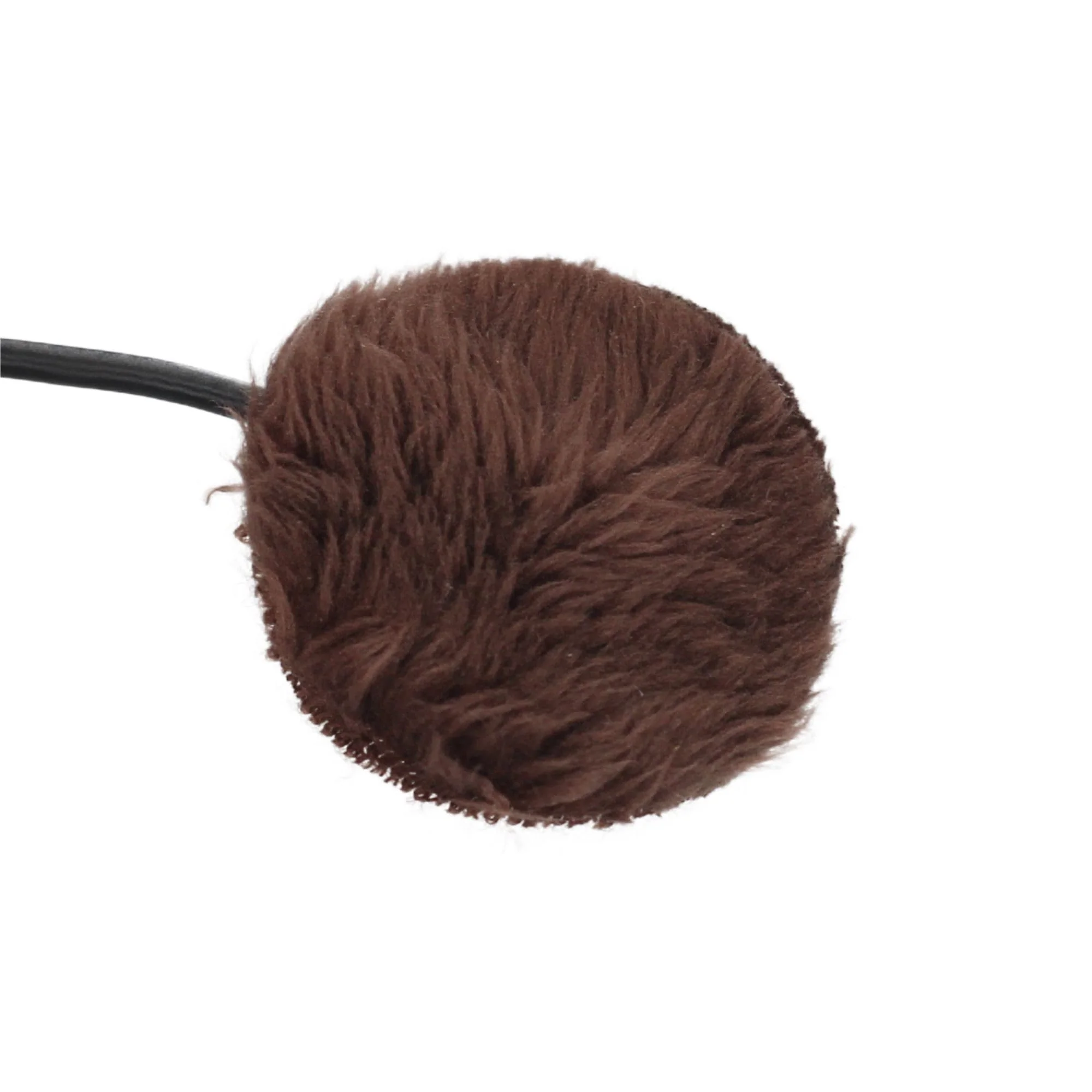 URSA Plush Circles - 5mm length short fur LAV covers. Reusable & Super Soft. 25mm Diameter (100x Circles, Brown) 100x Circles - Image 7