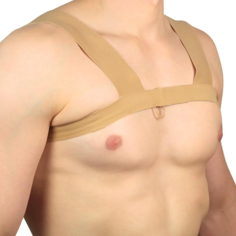 URSA X Strap: One-Piece Harness for Microphone Transmitters and Lav Mics. Multiple LAV Pouches. Compatible with URSA MiniMounts. For Sports/Active Shoots (Beige, Large) Beige - Image 2