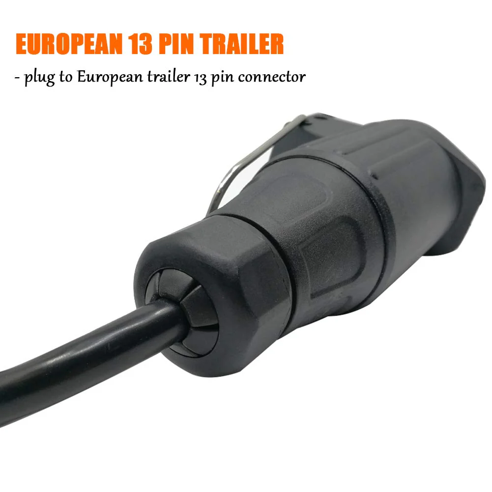 US Vehicle 4-Way Flat Adapter to European 13-Pin Round Plug Trailer Light Converter - Plug and Play Design 4 PIN TO 13 PIN - Image 6