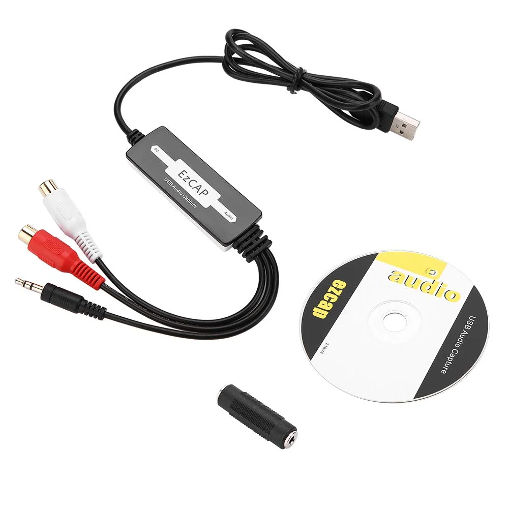USB Audio Capture Recorder Card Converts Turntable LP/Cassette Tape Audio to MP3/WAV Digital Music Converter Adapter, Support/Vista/7/8/8.1/10 and - Image 4