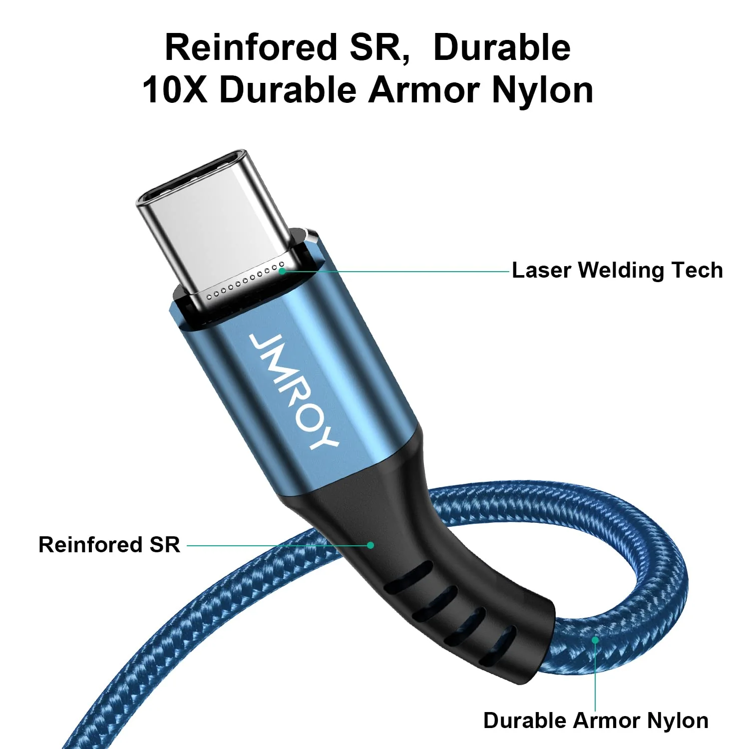 USB C Cable 3.1A Fast Charging Cable Type C Charging Cable for Samsung Galaxy A51 A50 A41 A40 A71 A21s A20 A20e S8 S9 S10 S20 fe, Note 10 9 8, Huawei P40 P30. P20 P10 P9 (1M) 1m gray - Image 5