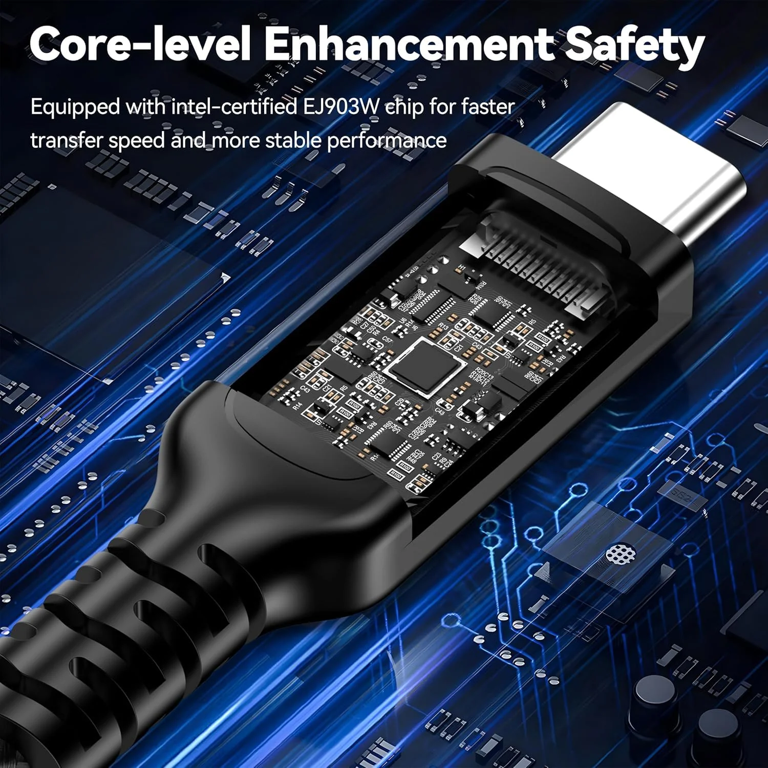 USB C Cable 6.6Ft, USB 4 Cable for Thunderbolt 4 Cable 40Gbps Sync/8K HD Display 240W Fast Charging for Samsung Galaxy S24, MacBook, iPhone 16, iPad, Hub, Docking and More 1 - Image 6