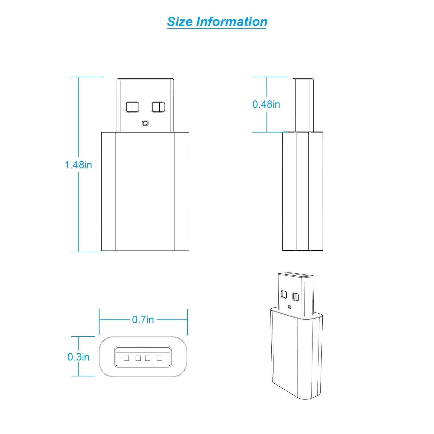 USB C Female to USB A Male Adapter Compatible with Apple MagSafe Charger,USB Type C to A Charger Cable Converter for iPhone 12 13 14 15 16 Mini Pro Max,Airpods,iPad,Galaxy Note,Pixel 8 7 6 5 4 Pack White - Image 7