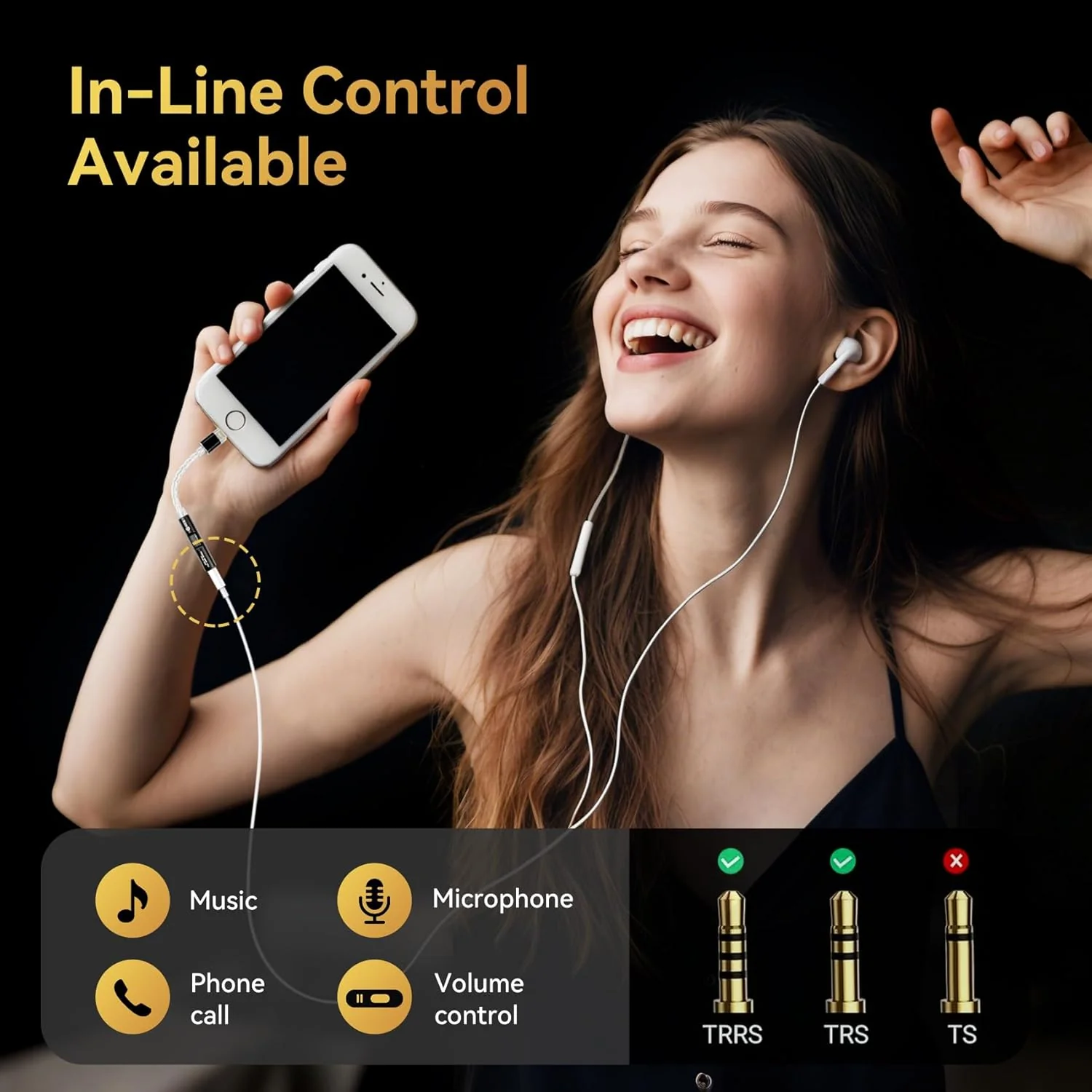 USB C to 3.5mm Audio Adapter DAC Amplifier CX31993 Chip & MAX97220 High-Performance Audio Amp for Headphones, 70mW Output, JCALLY JM6 PRO 2 AUX Dongle for iPhone, Android, PC - Image 5