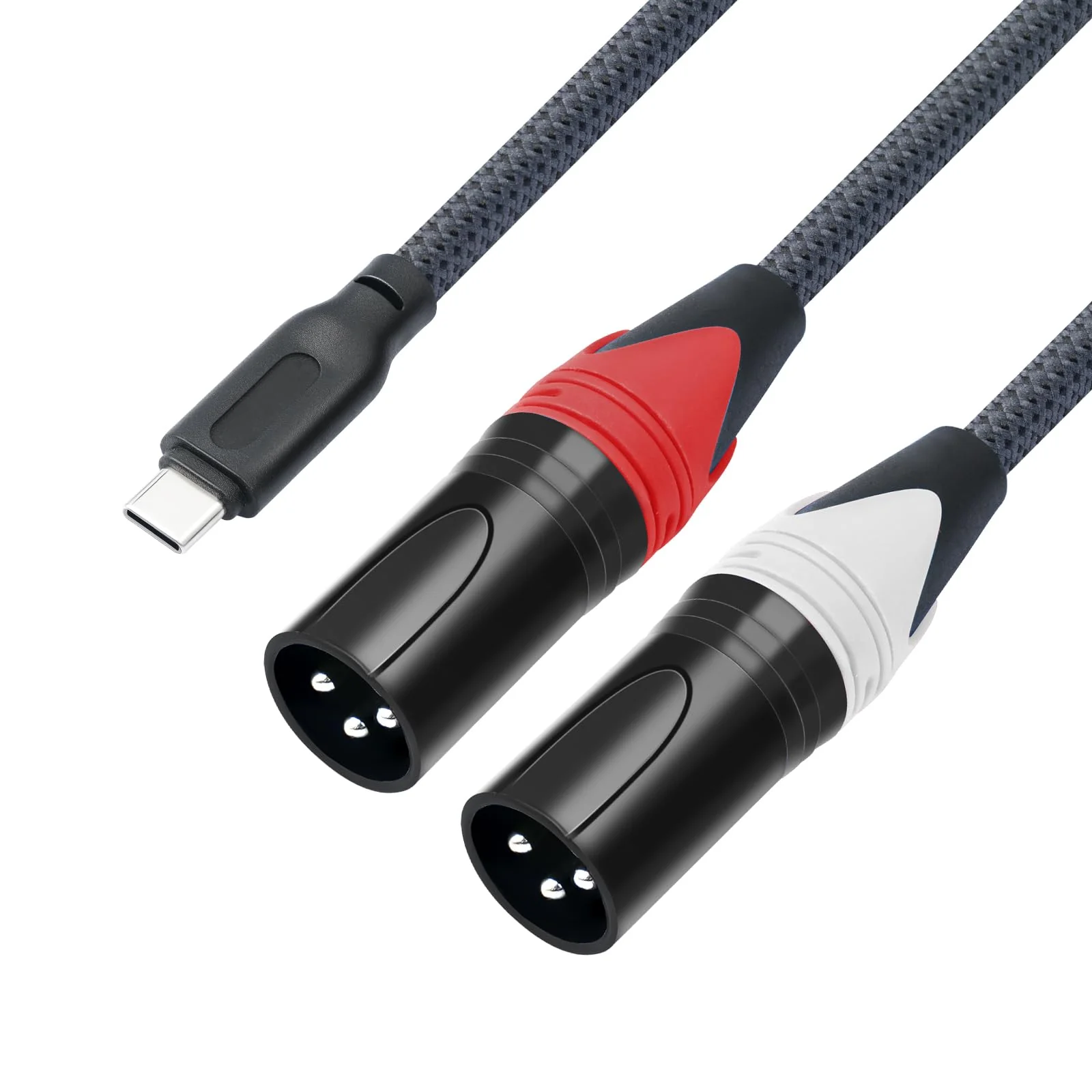 USB C to Dual XLR Male Audio Cable,Upgrade USB C to 2 XLR Male 32Bit/384Khz Stereo Audio Cable,Mobile Phone USB c Connection Active Speaker, Power Amplifier Audio Cable10FT 3M/10FT Upgraded style