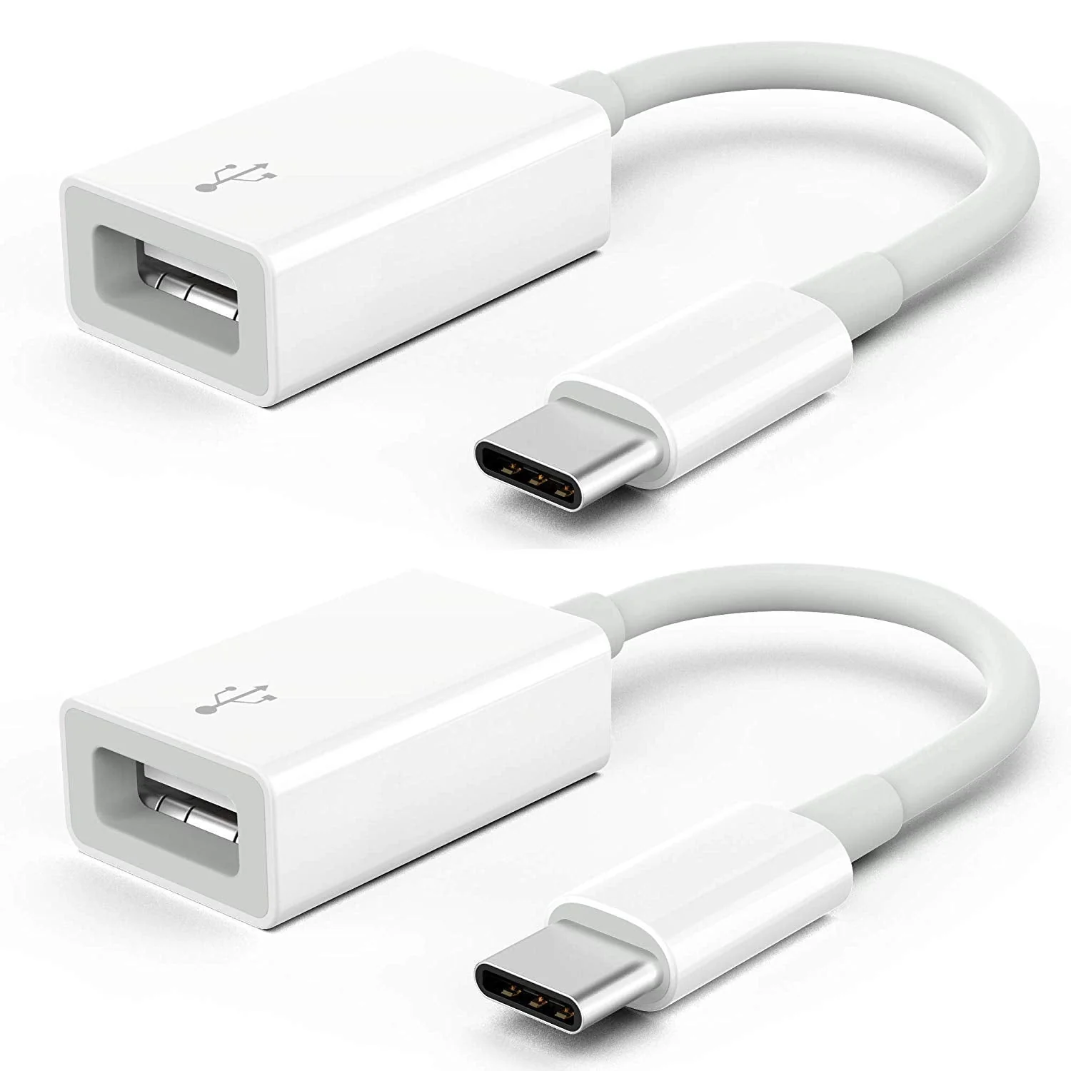 USB C to USB 3.0 Adapter [2 Pack], Type C Male to USB Female OTG Cable Thunderbolt3 to USB 3.1 Adapter Compatible with MacBook Pro/Air M2/M1, iPhone 16,15 Pro Max,iPad Pro,Galaxy S24/S23/S22/S21