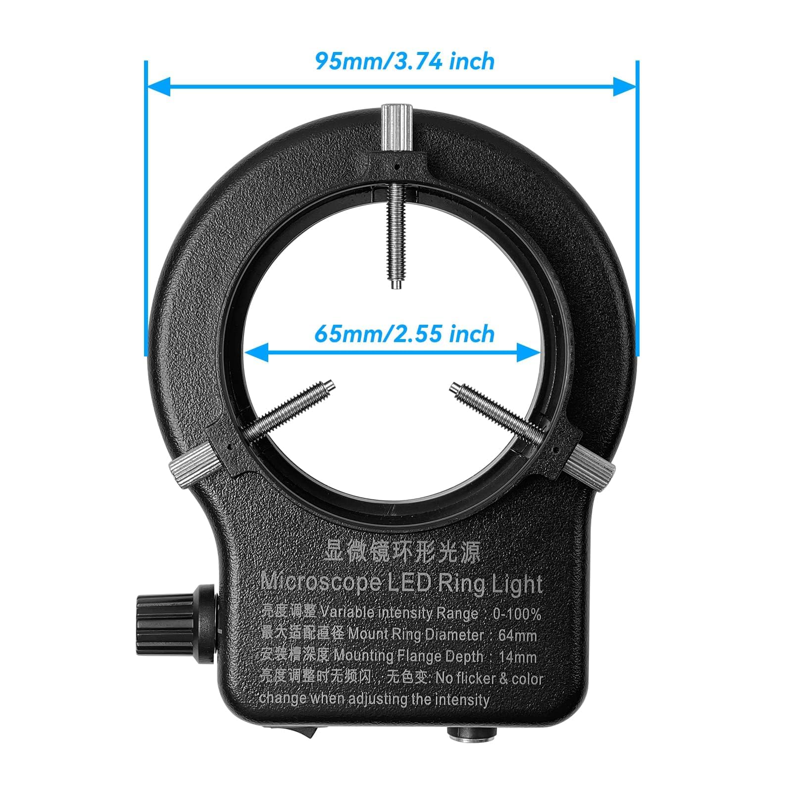 USB LED Ring Light Illuminator, 144 64 LED White Adjustable Lamp for Industry Monocular Binocular Trinocular Stereo Video Lens Microscope & Camera (USB 144 LEDs)… 144 LED - Image 2