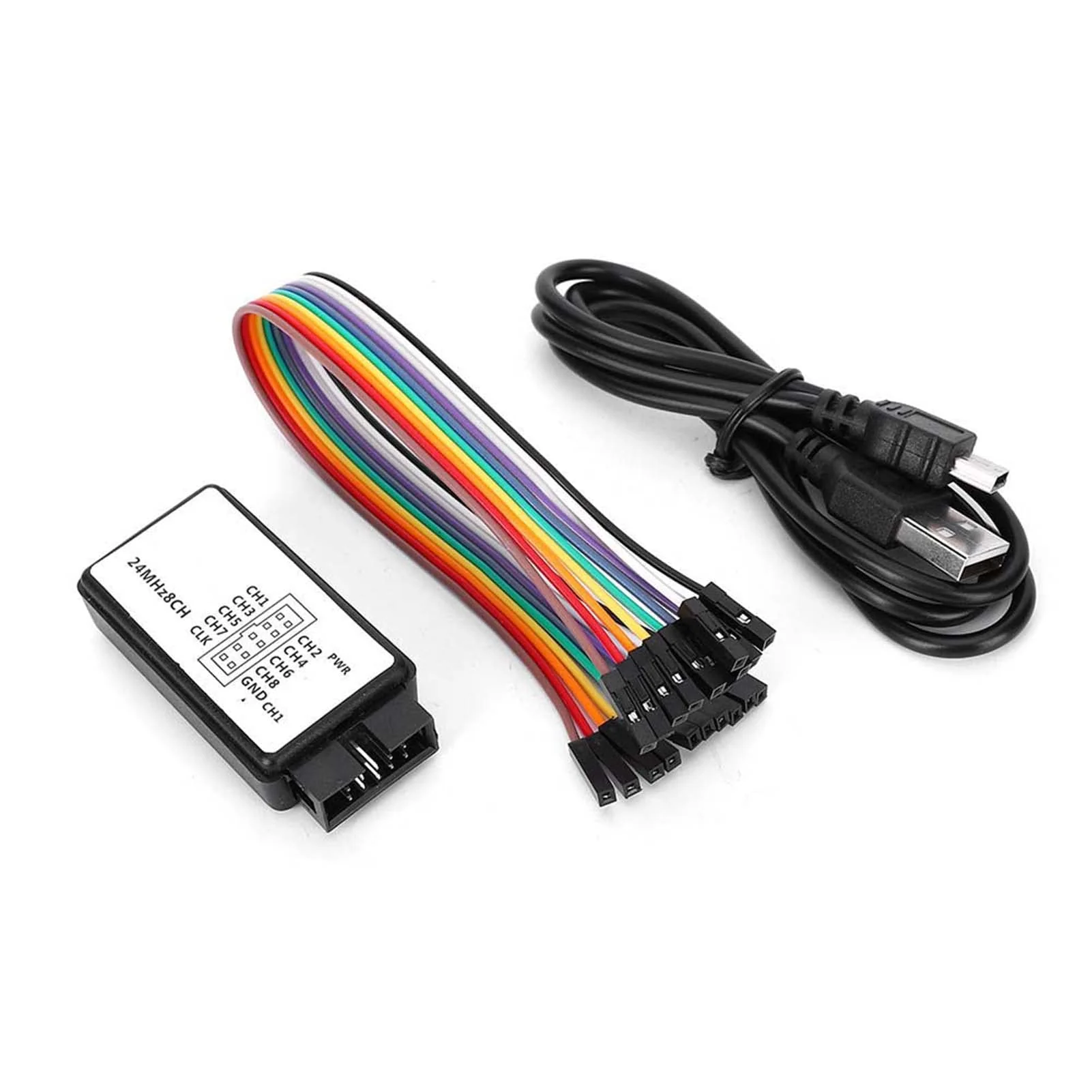 USB Logic Analyzer Kit Mini Digital Pocket Size 8 Channel Input Memory 24 MHz for a Variety of Decoding Functions - Image 4