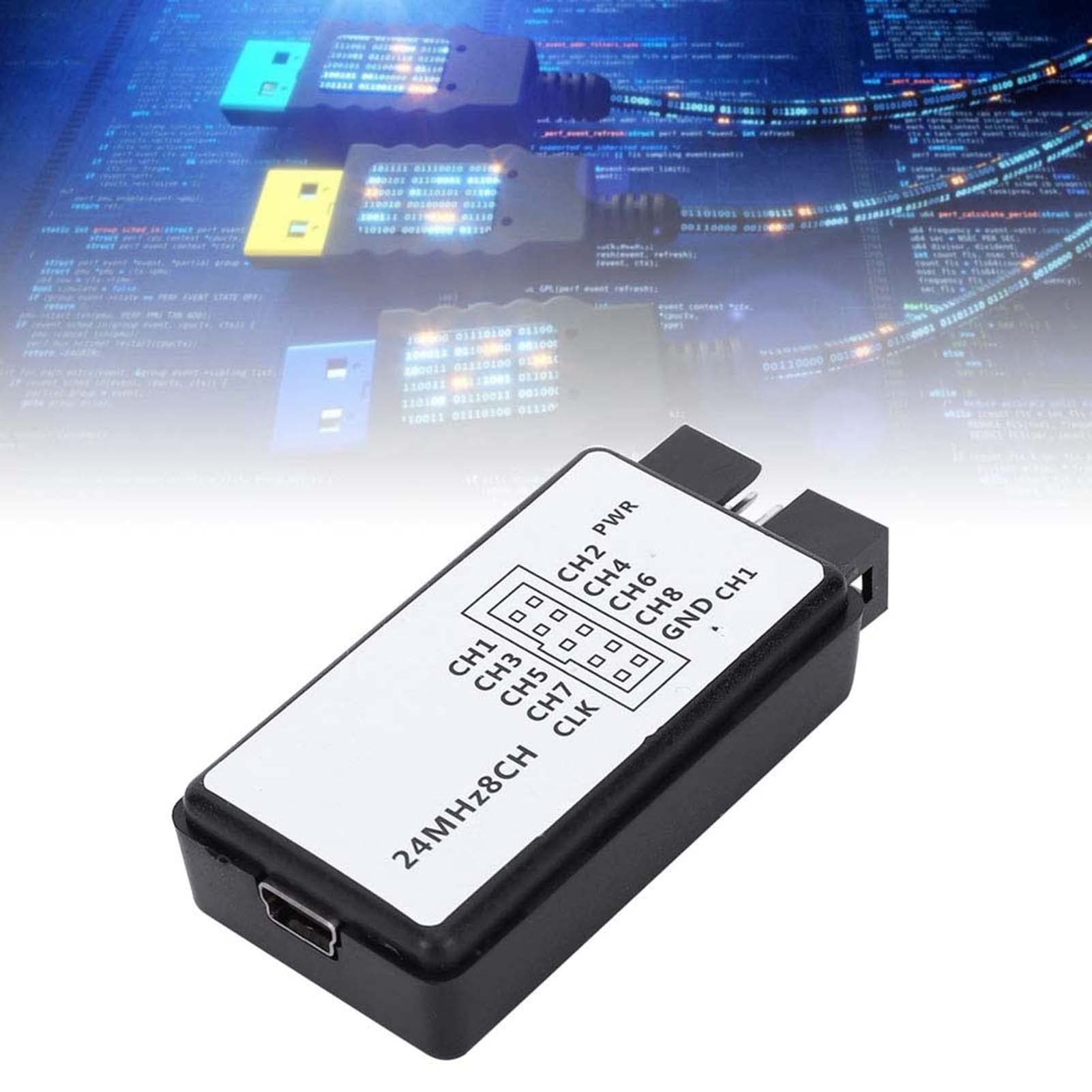 USB Logic Analyzer Kit Mini Digital Pocket Size 8 Channel Input Memory 24 MHz for a Variety of Decoding Functions - Image 6