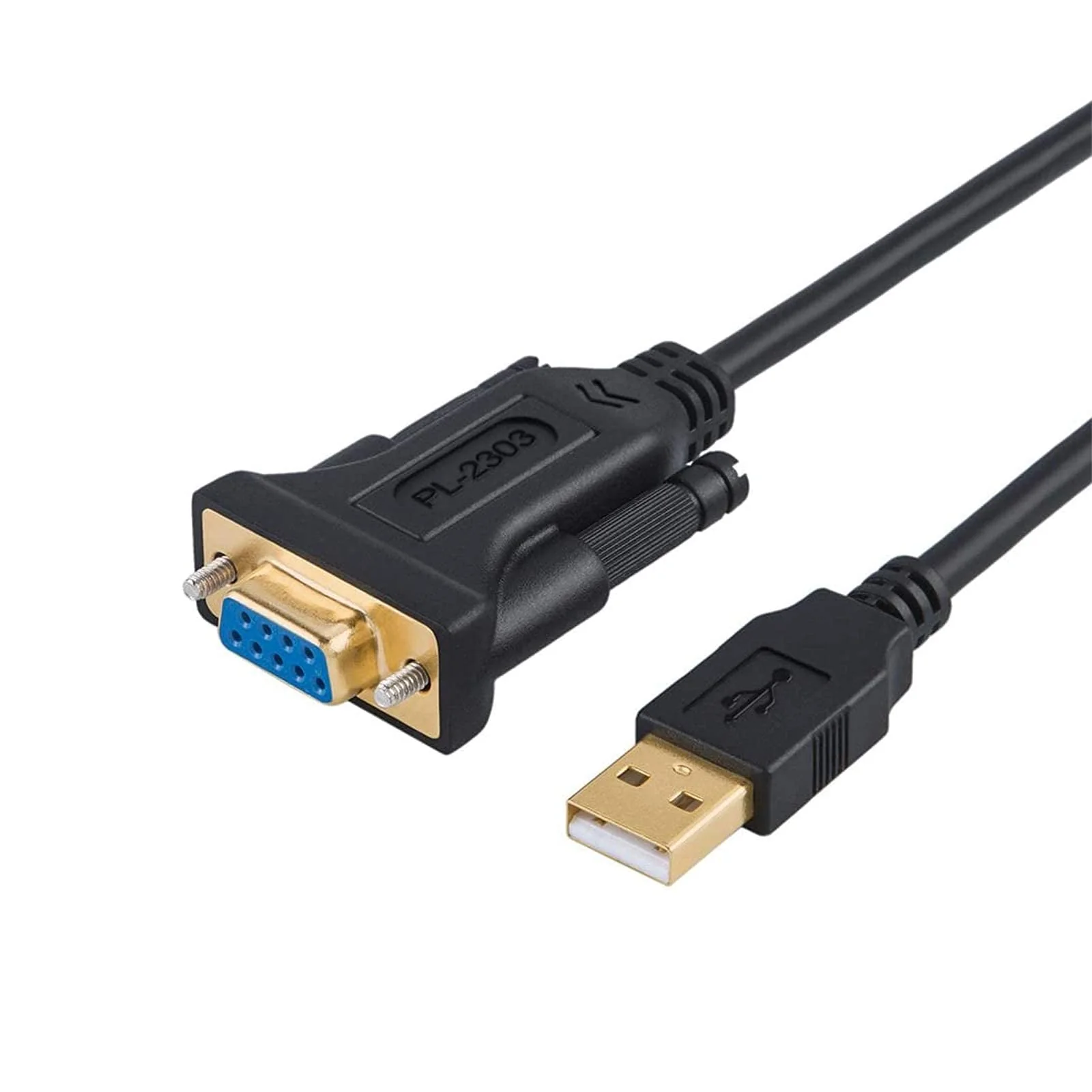 USB to RS232 Adapter with PL2303 Chipset, CableCreation 6.6ft USB 2.0 Male to RS232 Female DB9 Serial Converter Cable for Cashier Register, Modem, Scanner, Digital Cameras, CNC,Black 6.6ft/2M