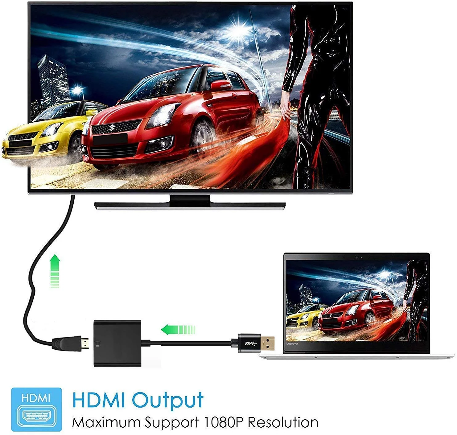 USB to VGA Adapter, USB3.0/2.0 to VGA Adapter Multi-Display Video Converter Full HD 1080P External Video Card Multi Monitor Adapter, Desktop, Laptop, HDTV, Monitor, Projector (Windows 11/10/8.1/8/7) - Image 4