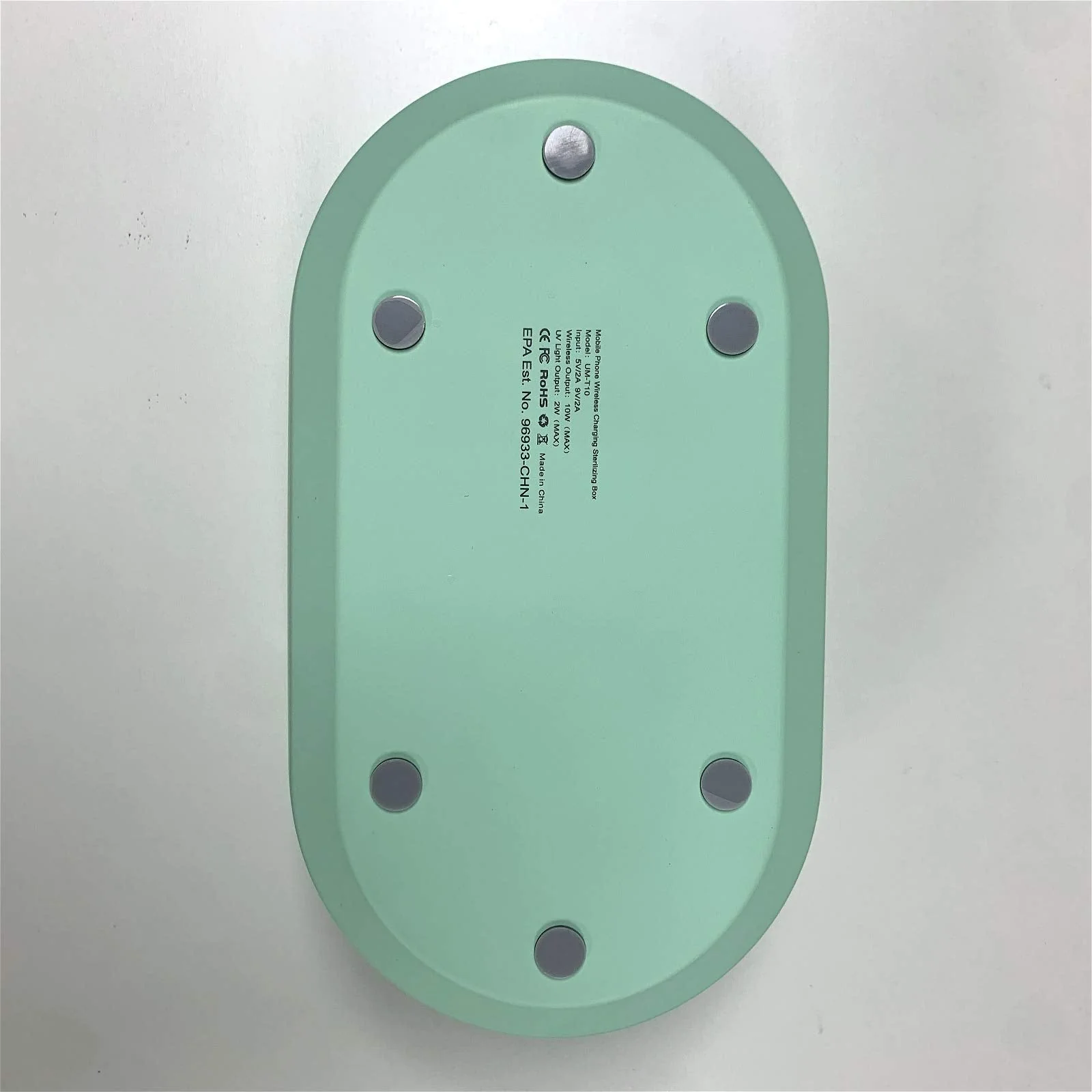 UV Light Sanitizer Box with Wireless Charging, 8 UV-C LED Lights for Phones, Toothbrushes, Nail Tools, Jewelry, and More (Green) - Image 8