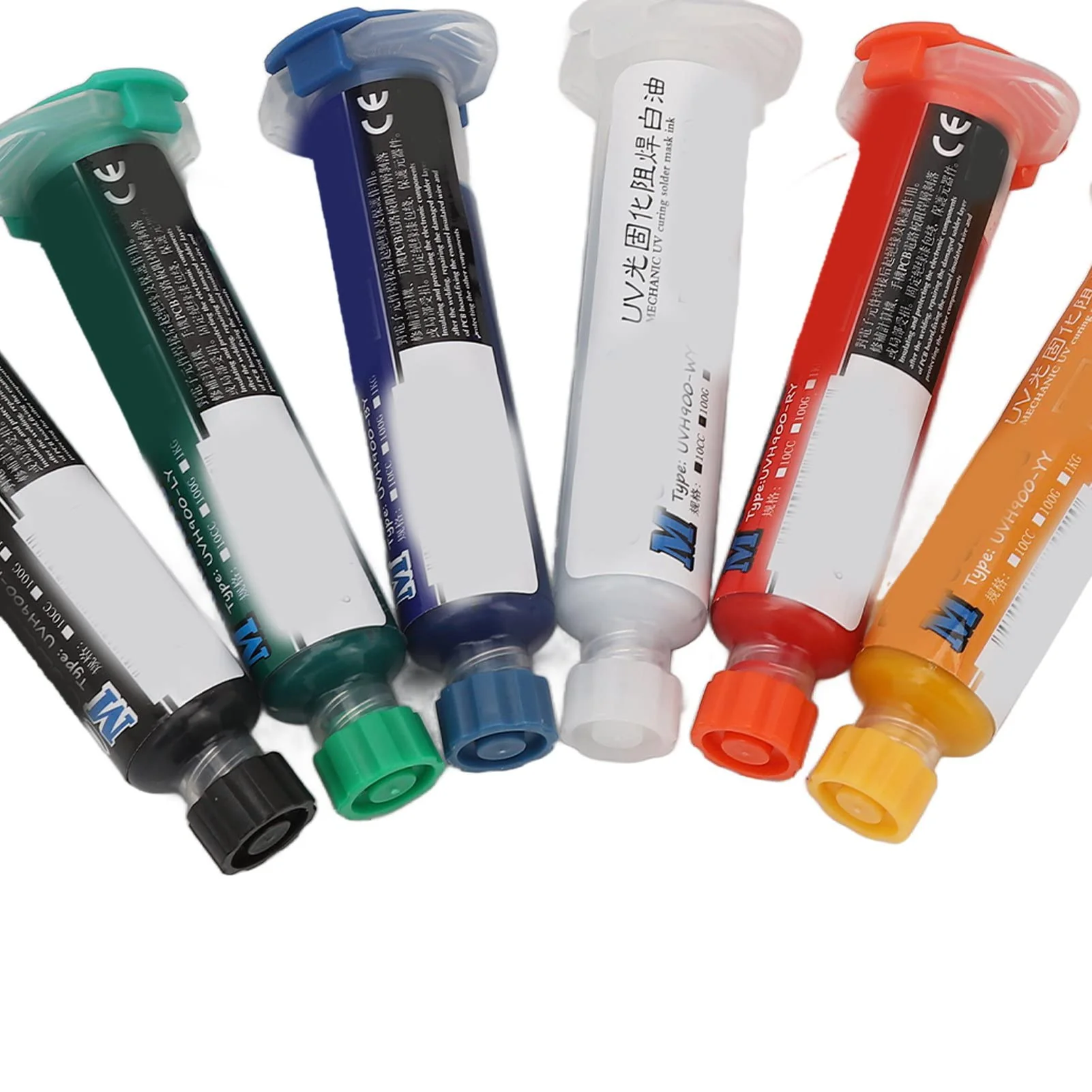 UV Solder Stop Paint, Pack of 6 10 cc UV Hardening Soldering Ink Soldering Masks Ink, Solder Mask Ink UV-Hardening Soldering Mask Ink UV-Hardening Pcb Bga Soldering Resistance Ink Prevents Corrosive - Image 8